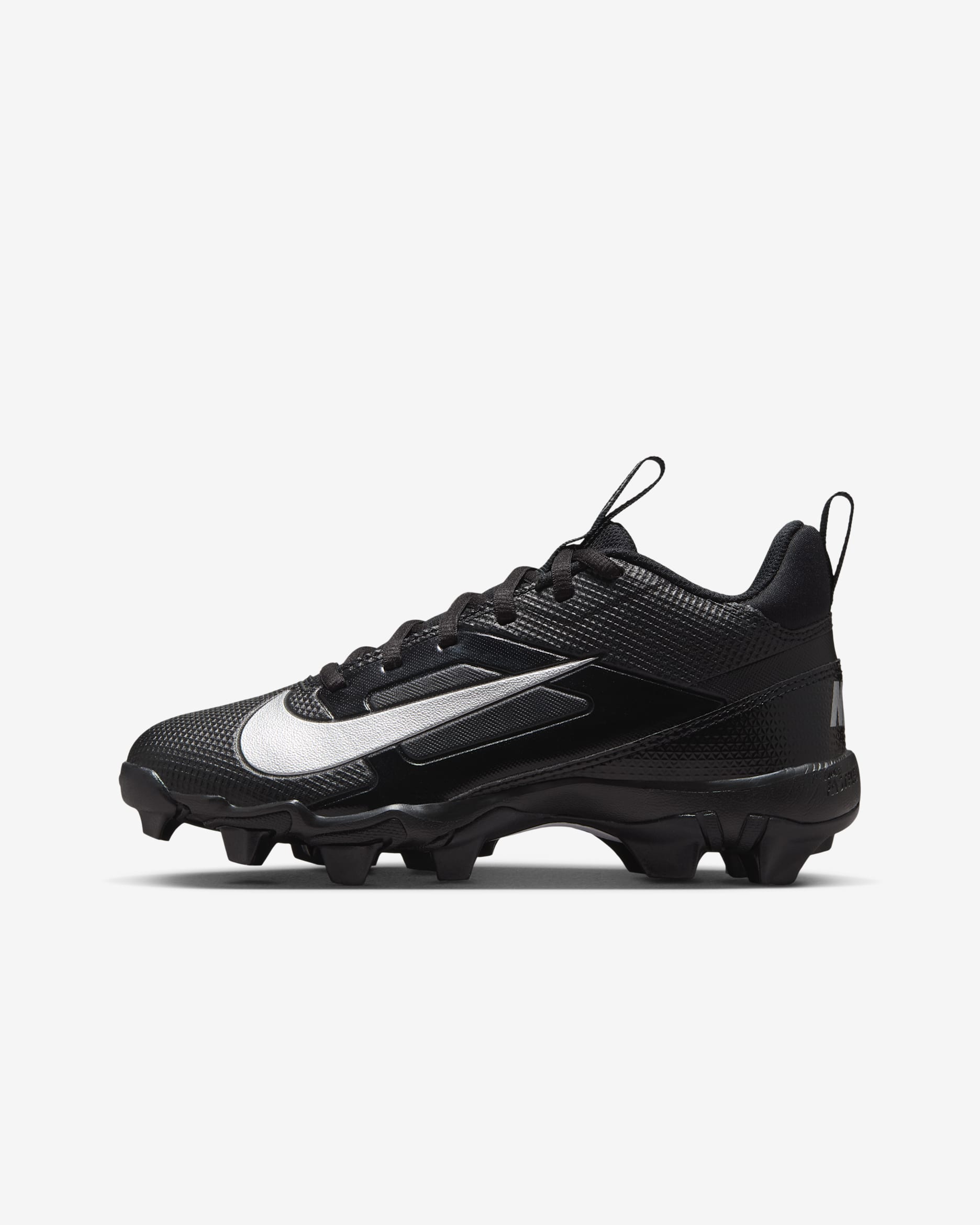 Nike Alpha Menace 4 Shark Big Kids' Football Cleats - Black/Metallic Silver