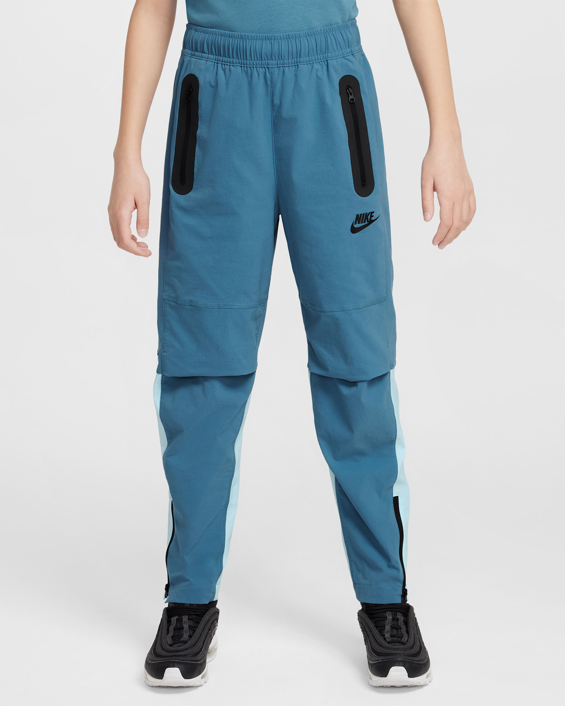 Pantalon tissé Nike Tech pour ado (garçon) - Smokey Blue/Glacier Blue/Noir