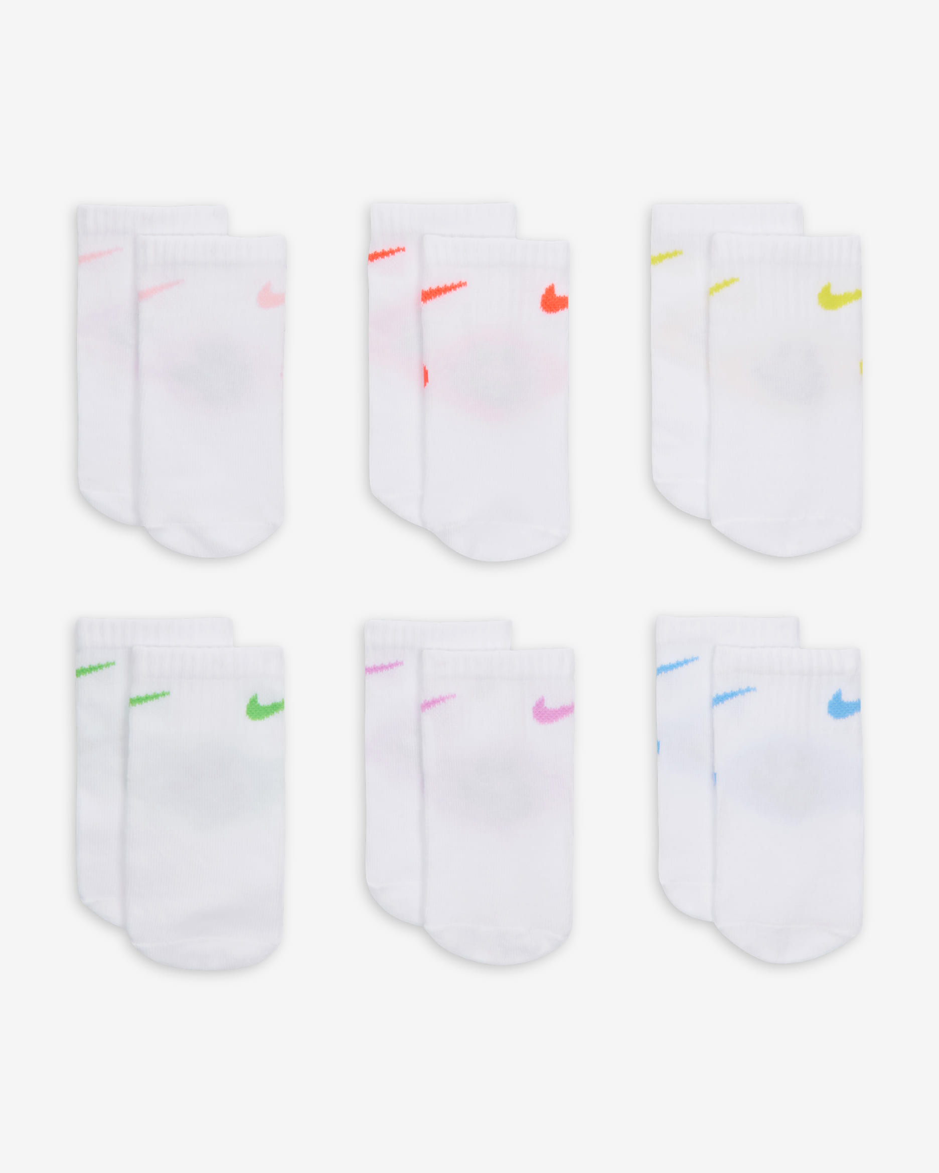 나이키 베이비(12~24개월) 스마일리 앵클 삭스(6켤레) - 미디엄 소프트 핑크