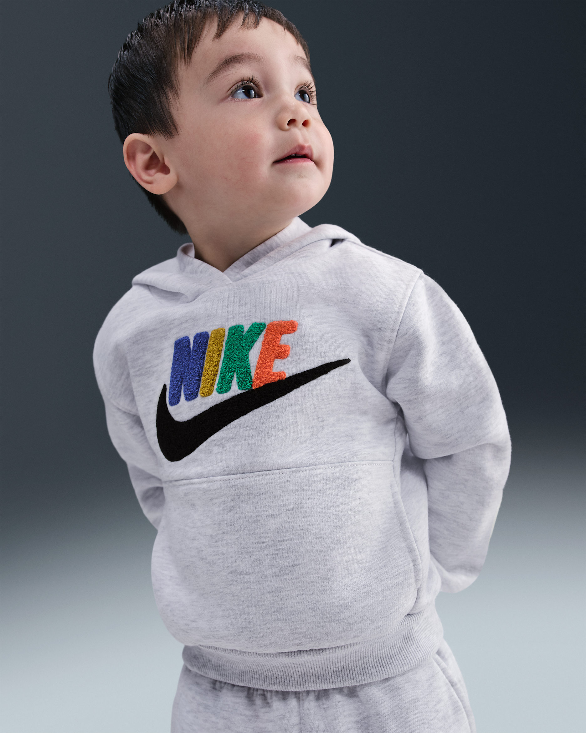 Nike Club Toddler Chenille Pullover Hoodie - Birch Heather