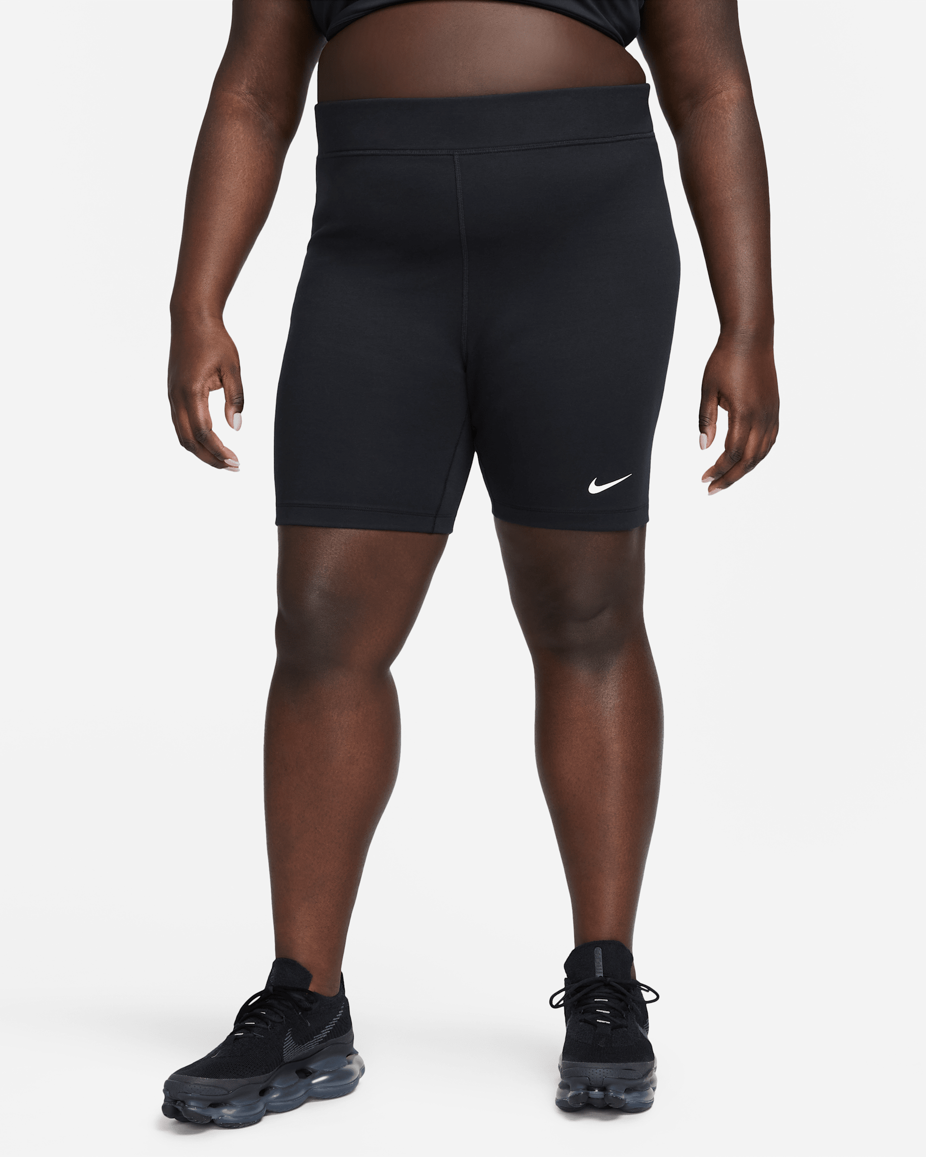 Nike Sportswear Classic Women's High-Waisted 8" Biker Shorts (Plus Size) - Black/Sail