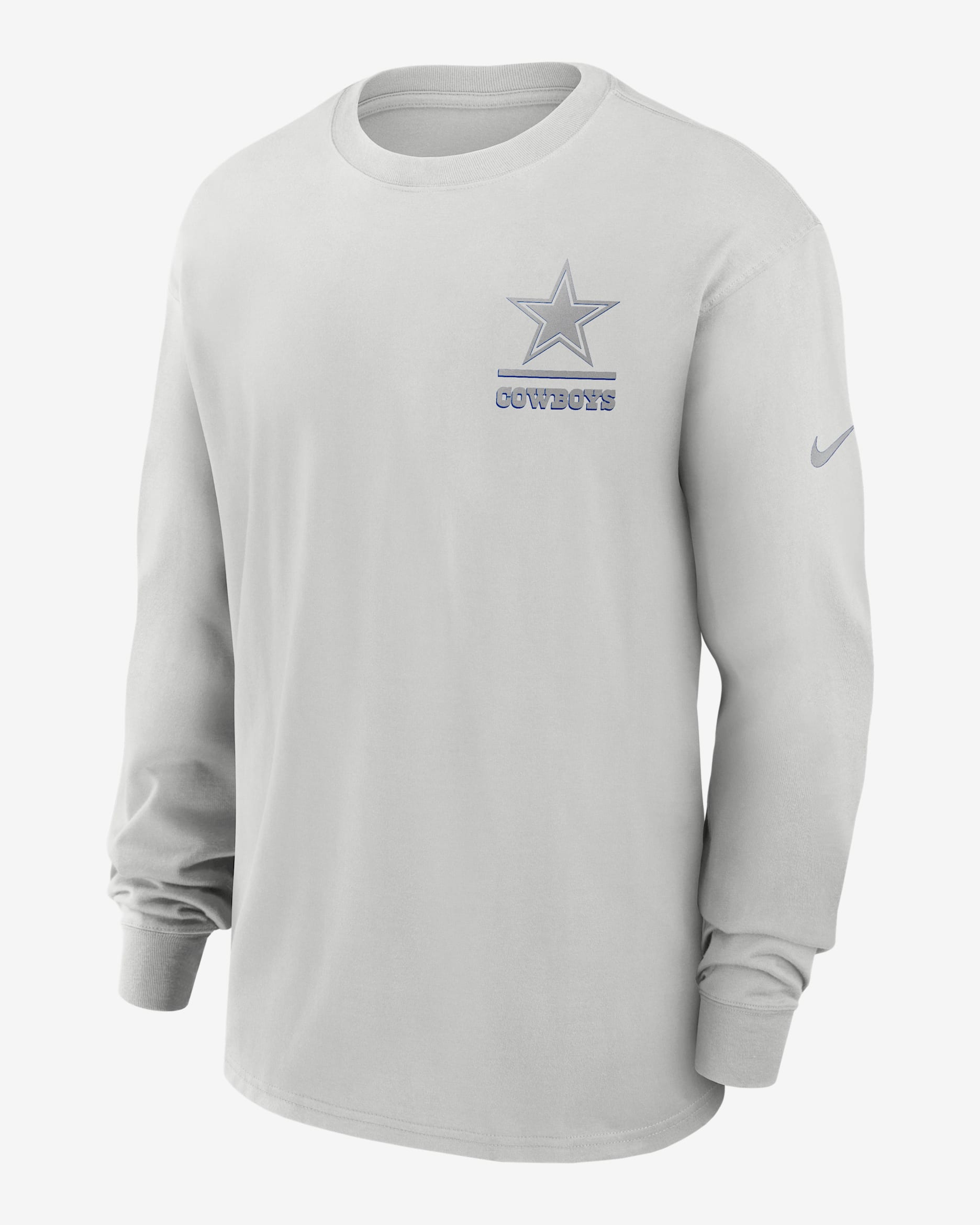 Dallas Cowboys Essential Heavy Max90 Men's Nike NFL Long-Sleeve T-Shirt - Photo Blue