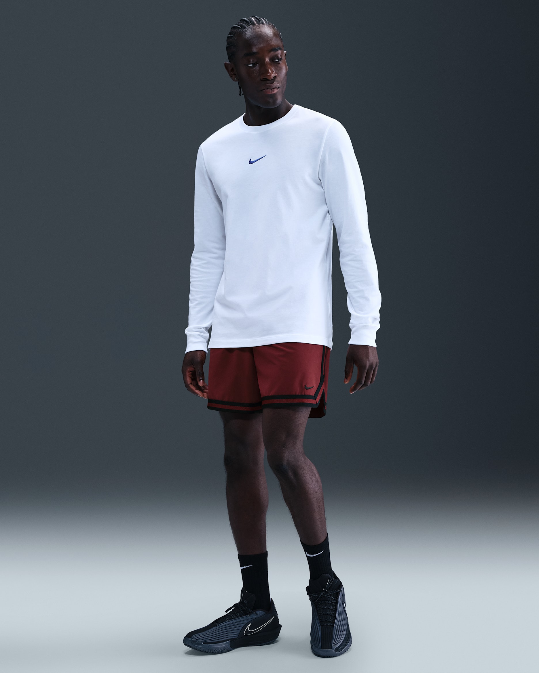 Nike DNA Men's Dri-FIT 6" UV Woven Basketball Shorts - Dark Team Red/Black/Black