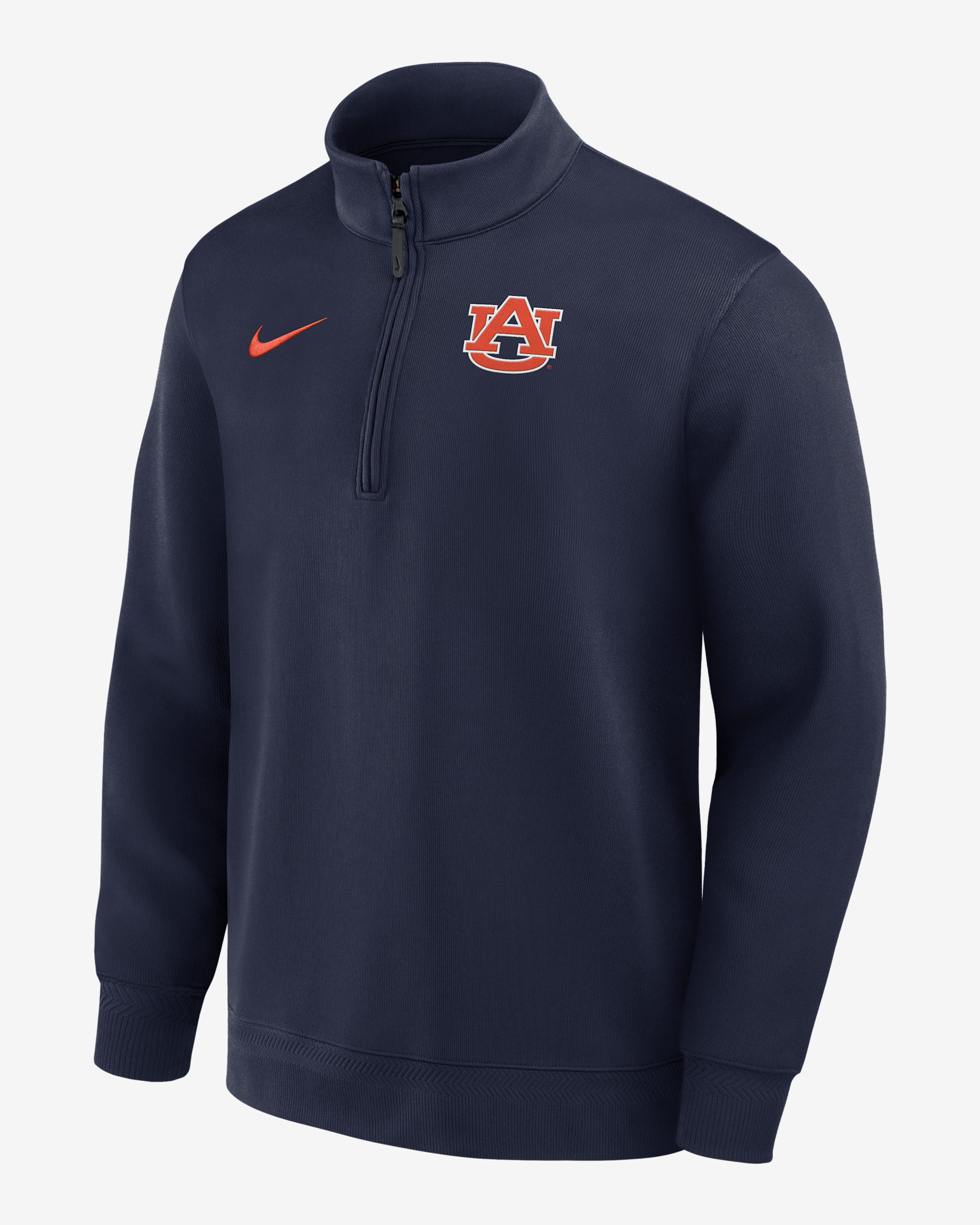 Playera de manga larga universitaria Nike Dri-FIT de medio cierre para hombre Auburn Coaches - Azul marino