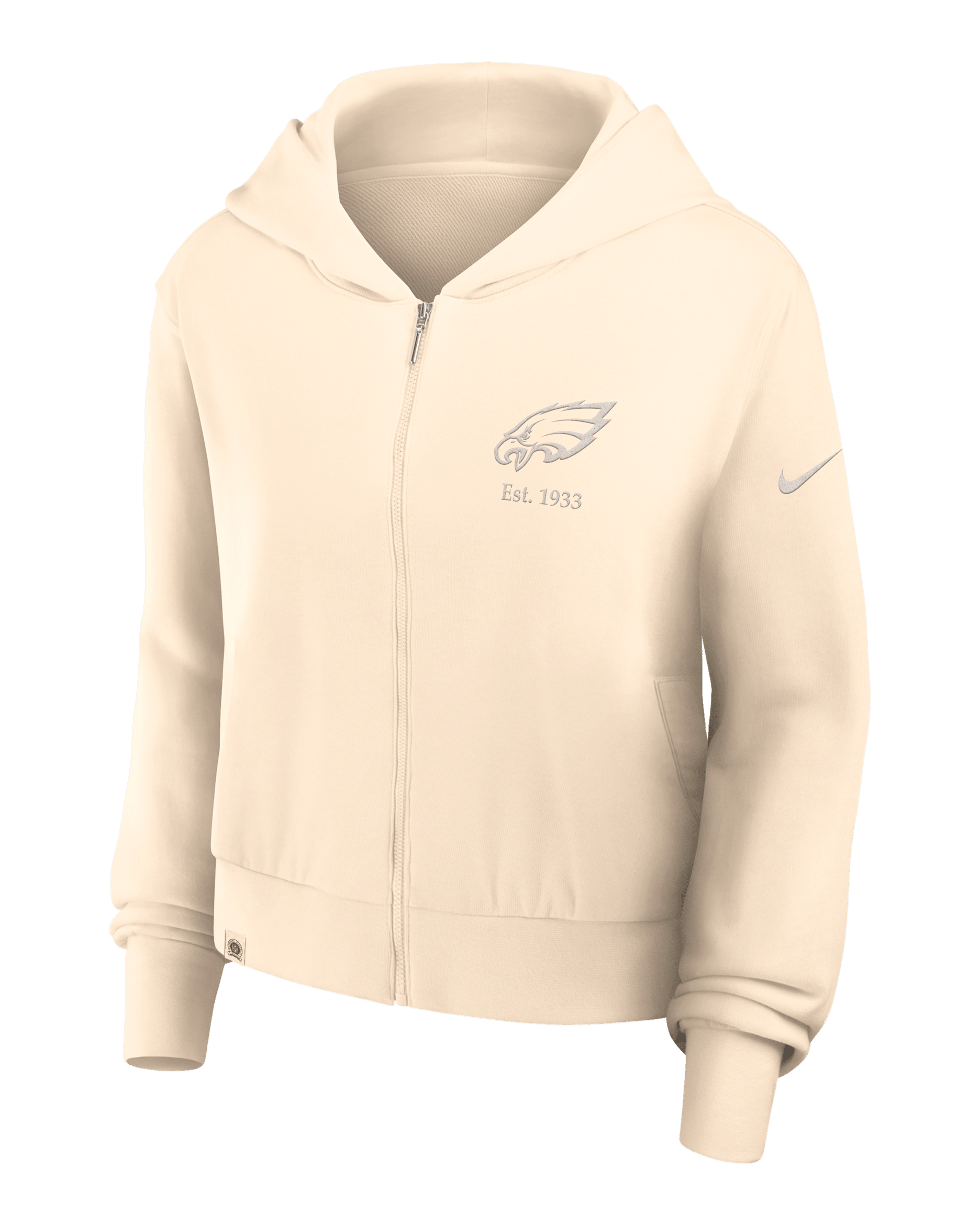 Philadelphia Eagles Established Women’s Nike NFL Full-Zip Hoodie - Natural
