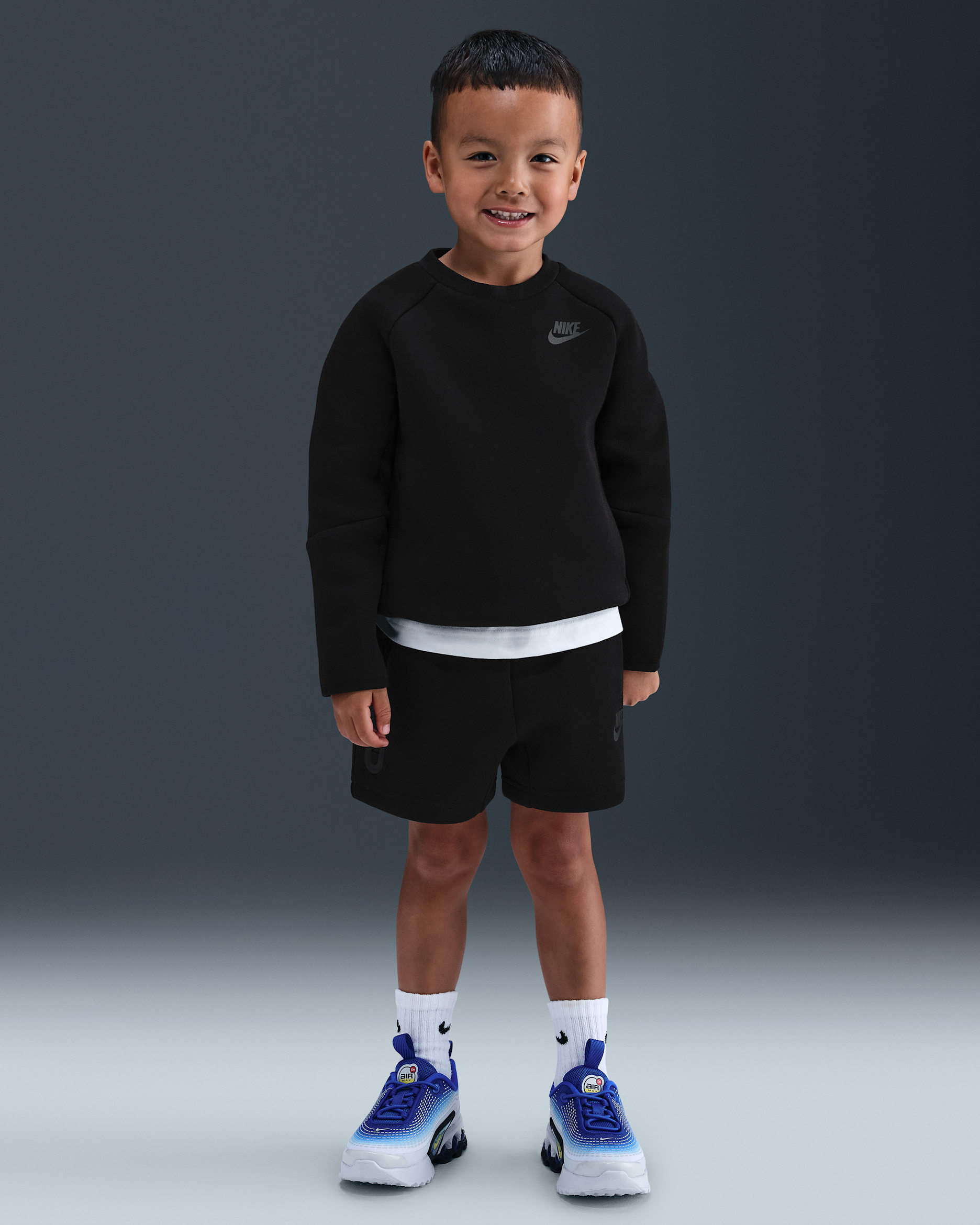 Nike Tech Fleece Toddler 2-Piece Shorts Set - Black