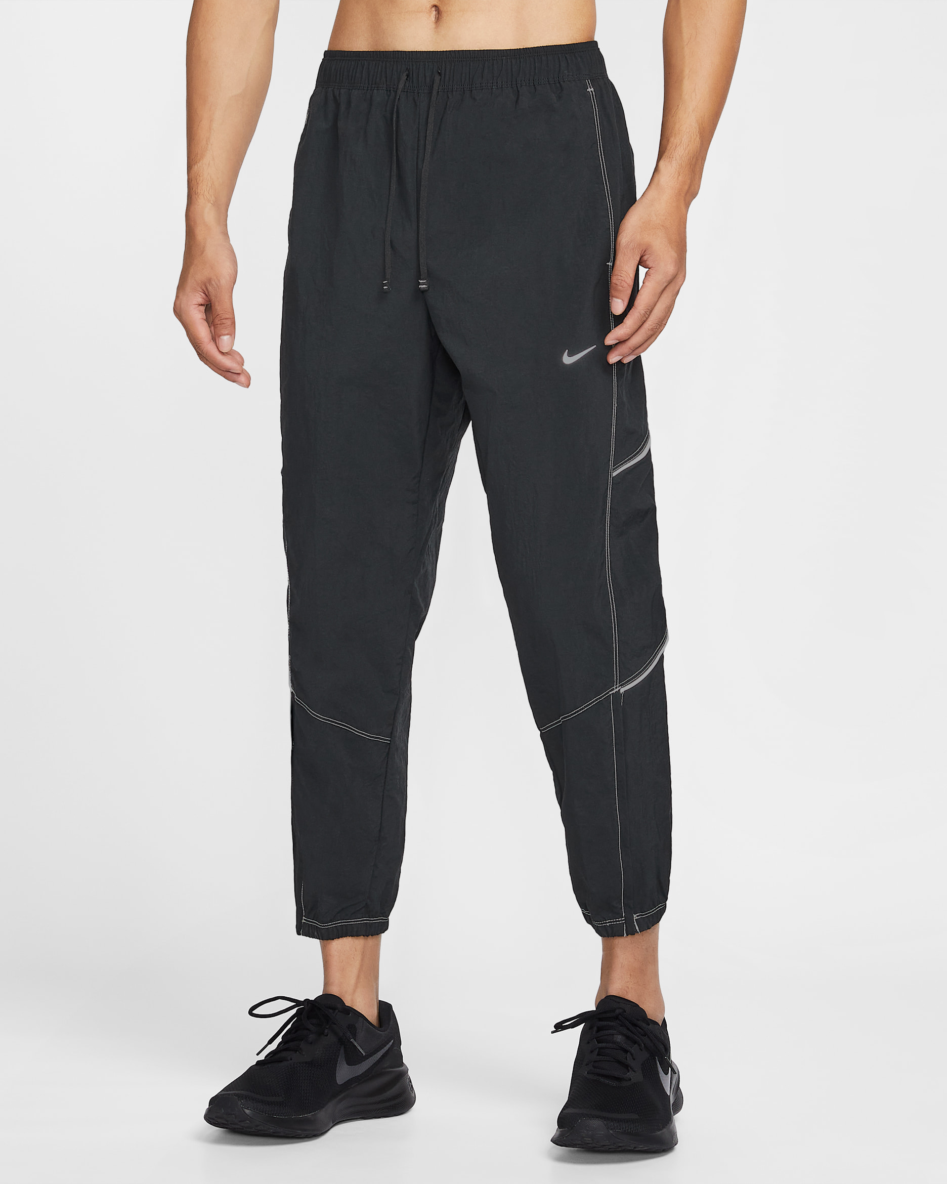 Nike Retro Men's Dri-FIT Track Trousers - Black/Black/Black
