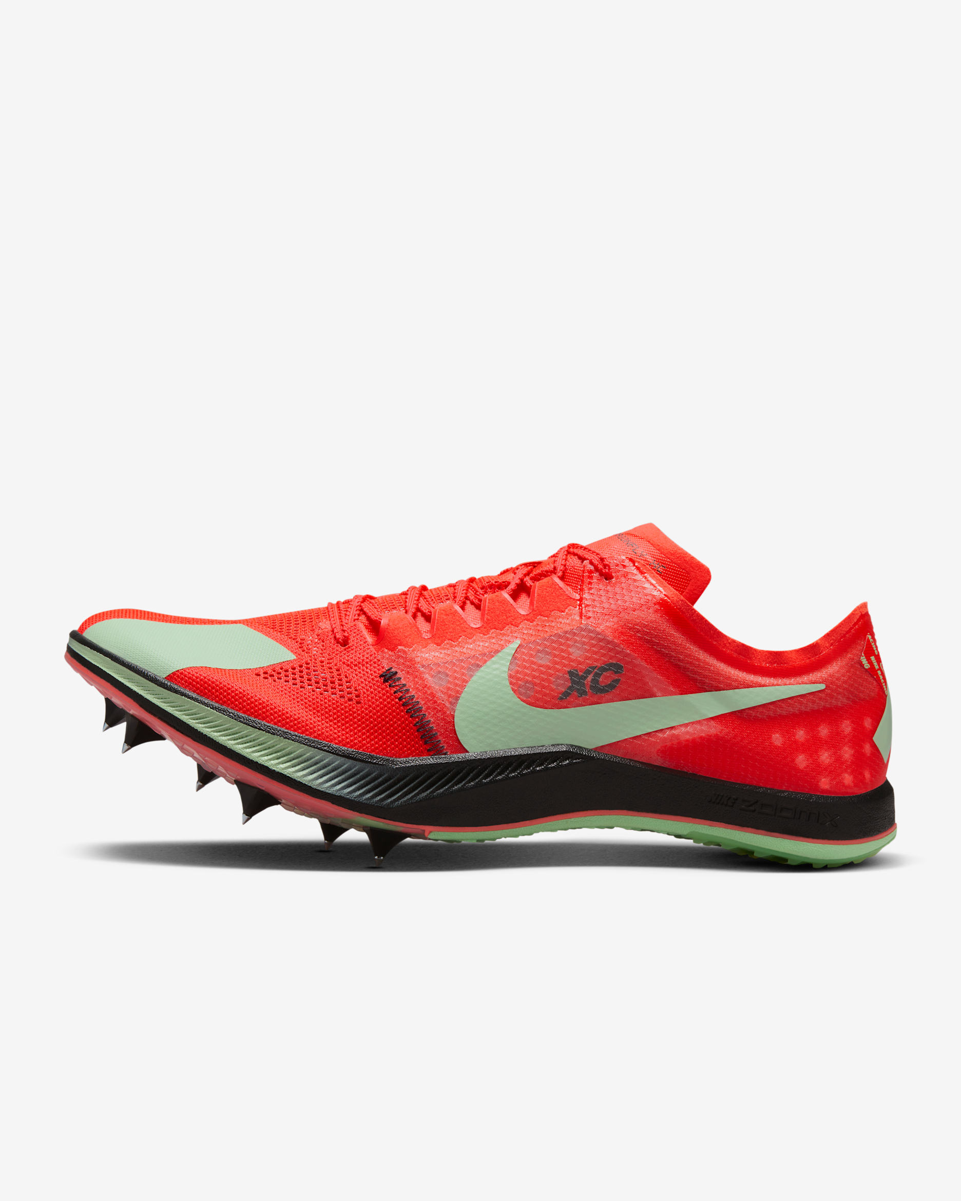 Nike Dragonfly XC Cross-Country Spikes - Bright Crimson/Black/Metallic Silver/Vapour Green