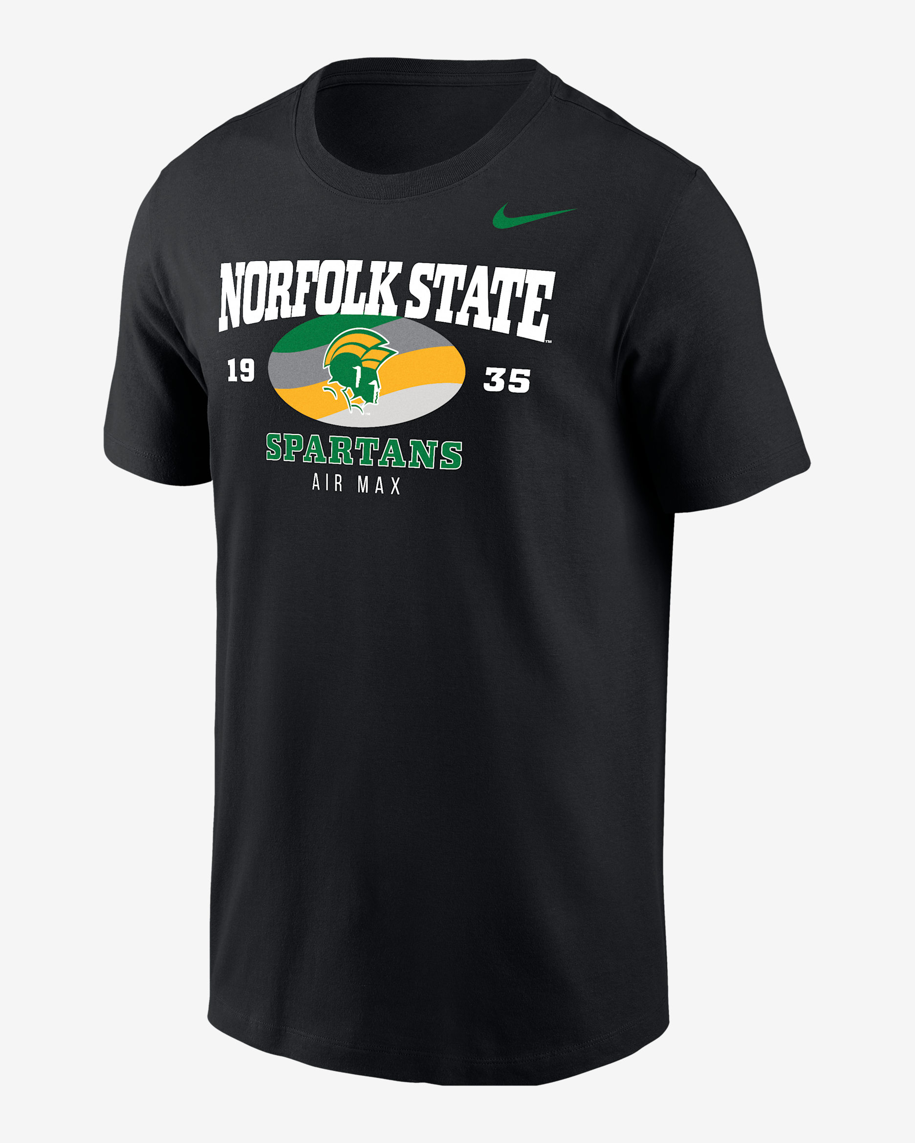 Nike College (Norfolk State) Men's Air Max Short-Sleeve T-Shirt - Black