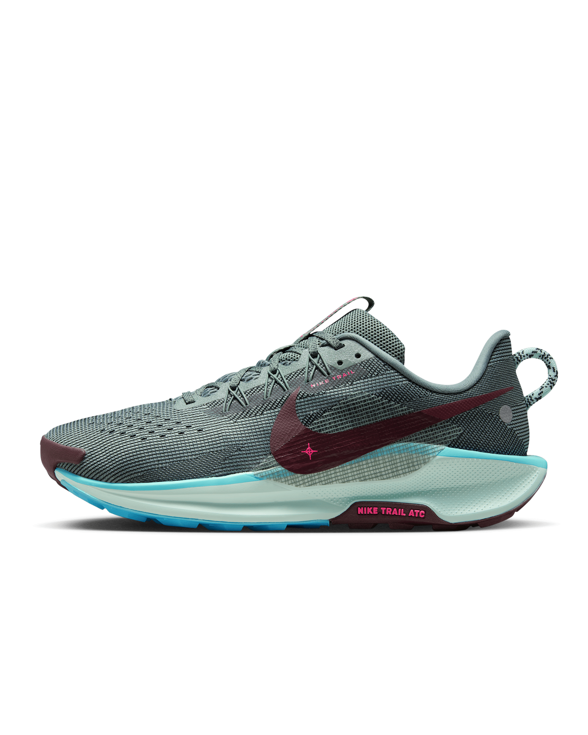 Nike Pegasus Trail 5 Traillaufschuh (Herren) - Clay Green/Bleached Turquoise/Seaweed/Burgundy Crush