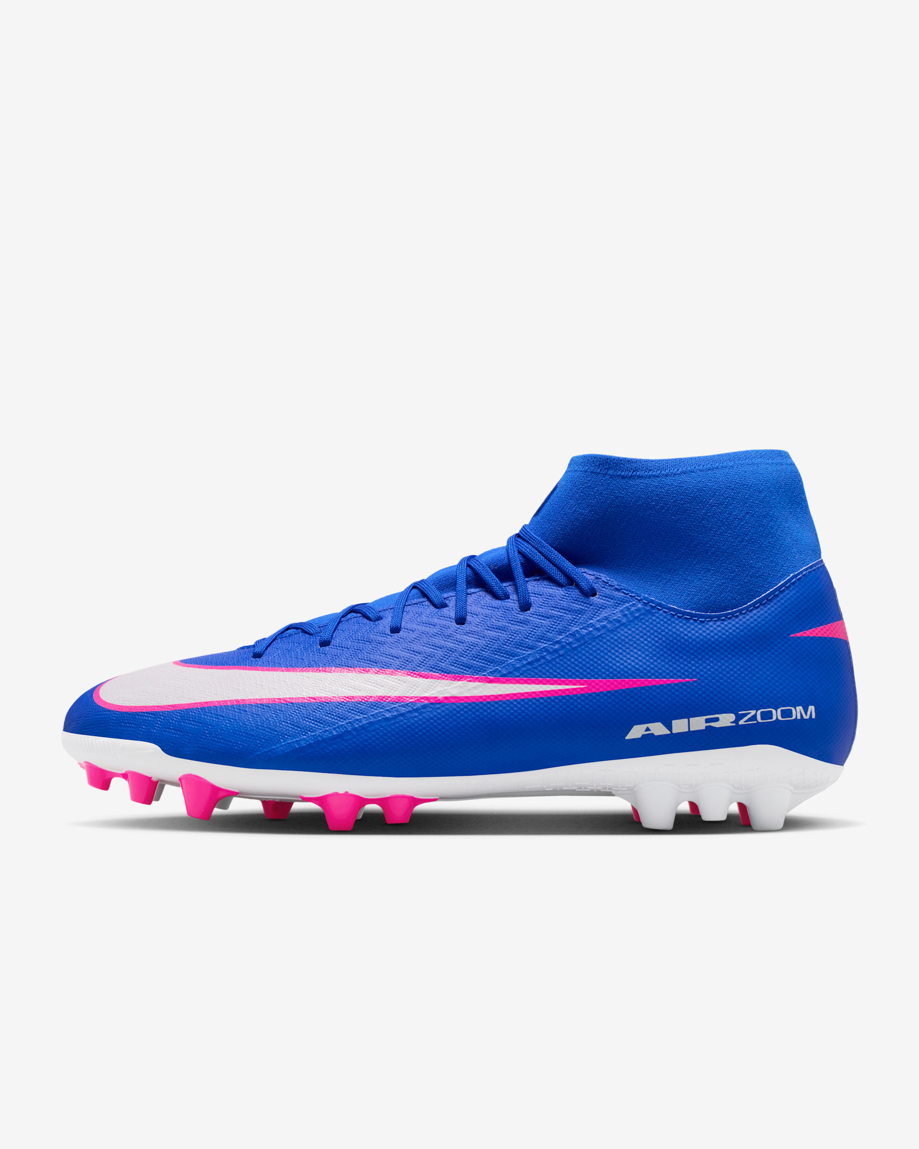 Nike Mercurial Superfly 10 Academy Artificial-Grass High-Top Football Boot - Racer Blue/White