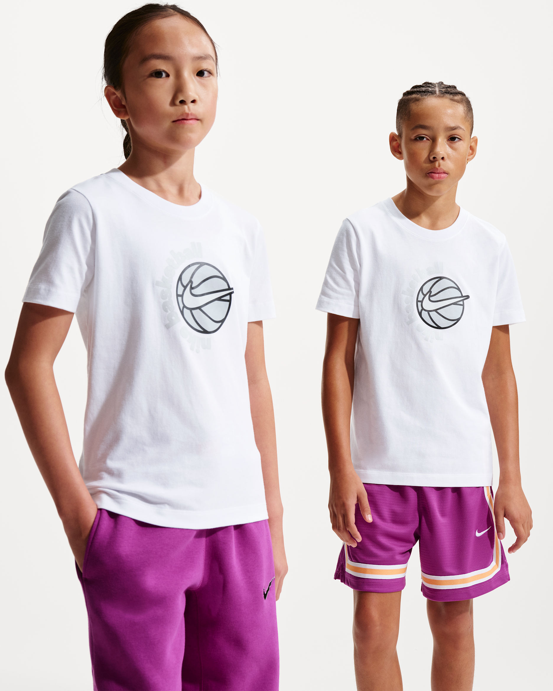 Playera para niños talla grande Nike Básquetbol - Blanco