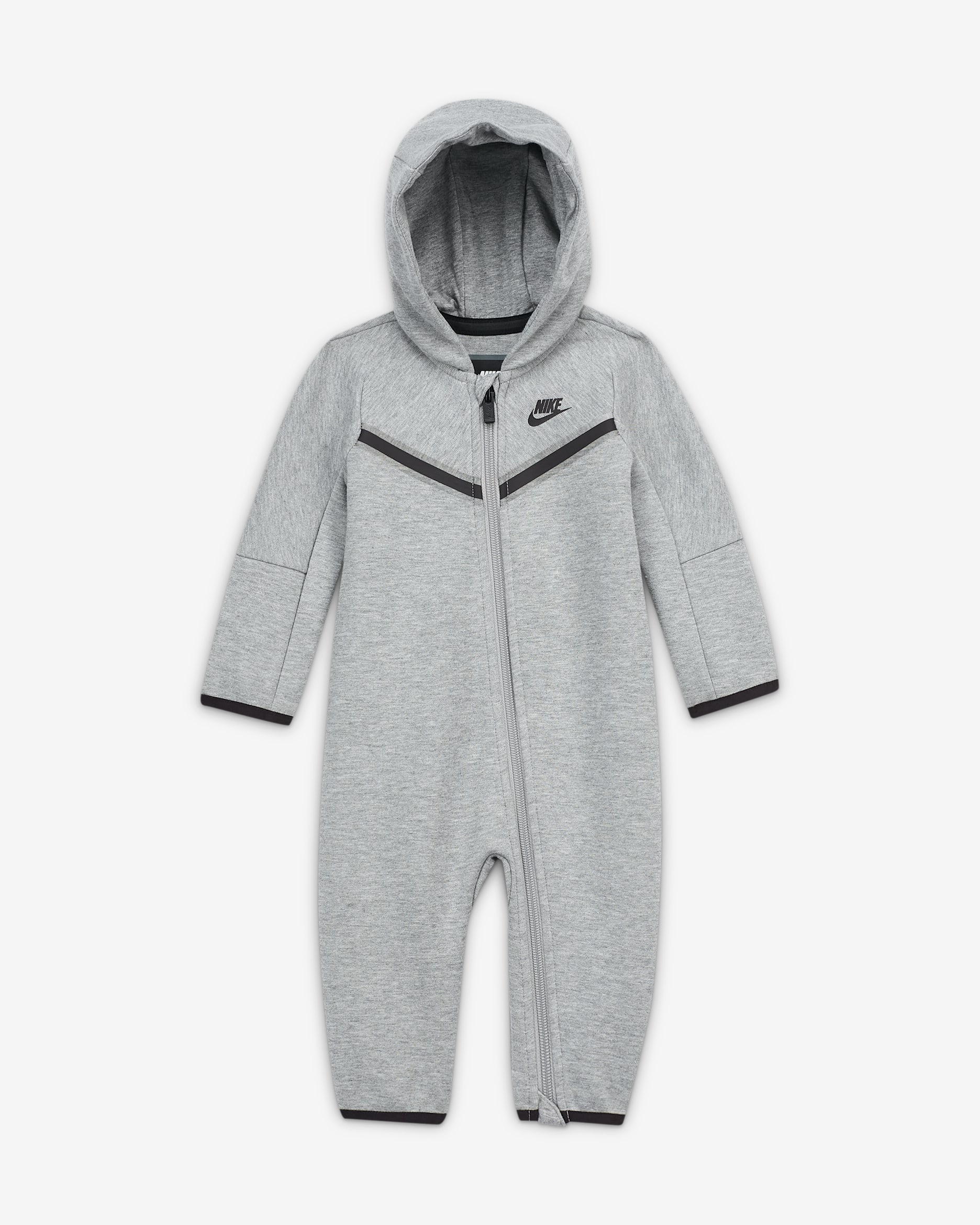 Combinaison à zip Nike Sportswear Tech Fleece pour bébé (0 - 9 mois) - Dark Grey Heather