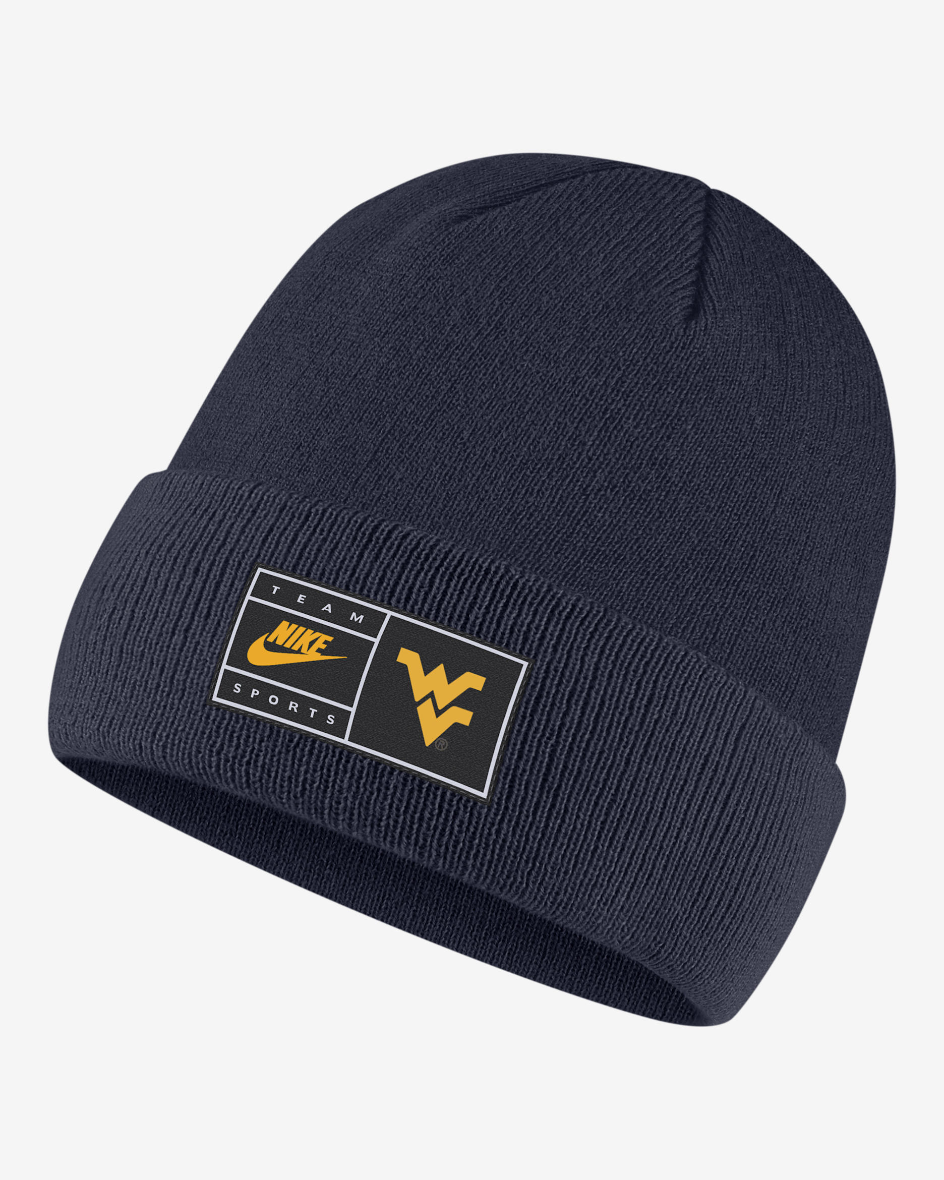 Gorro con dobladillo universitario Nike West Virginia University - Azul marino