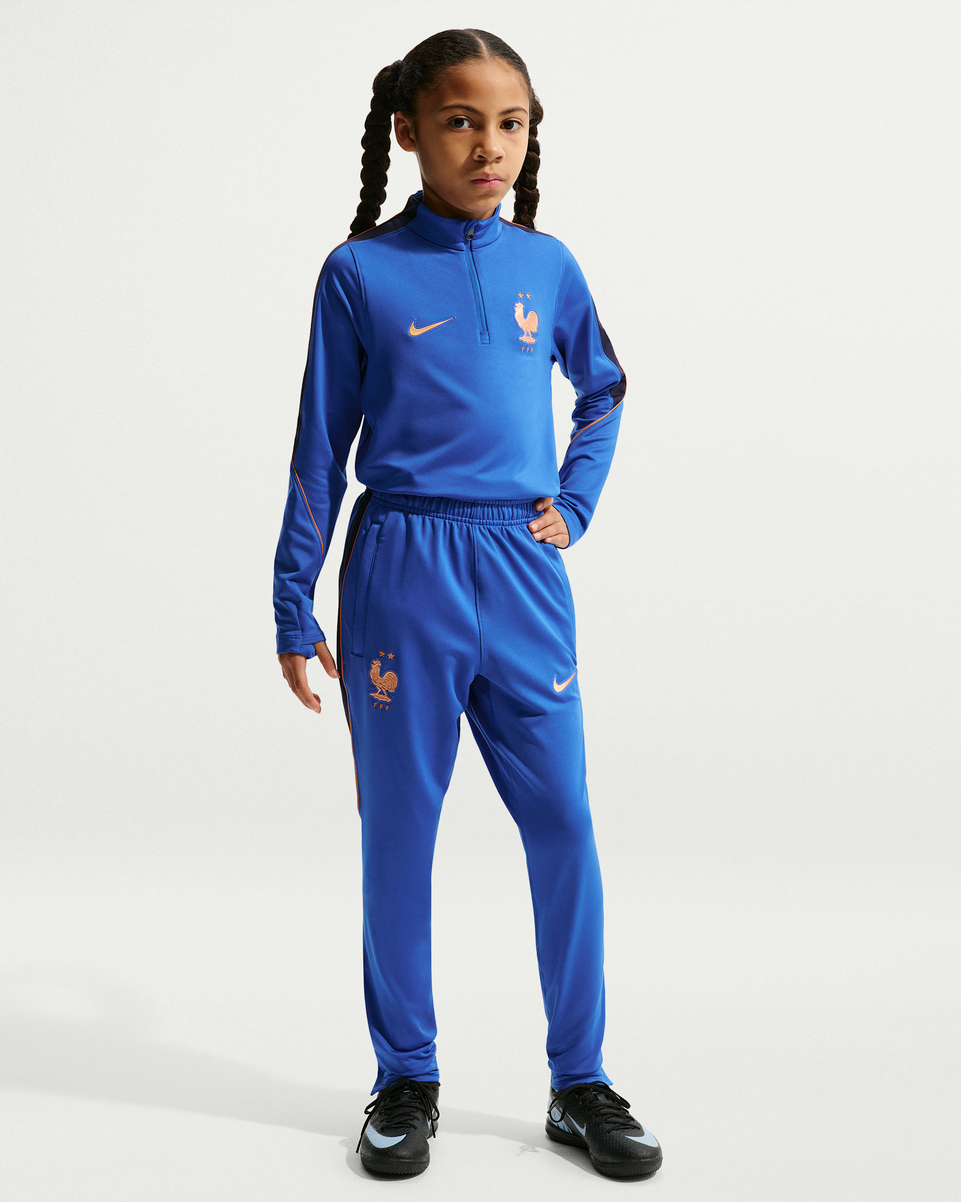 FFF Strike Older Kids' Nike Dri-FIT Football Knit Pants - Game Royal/Blackened Blue/Metallic Copper
