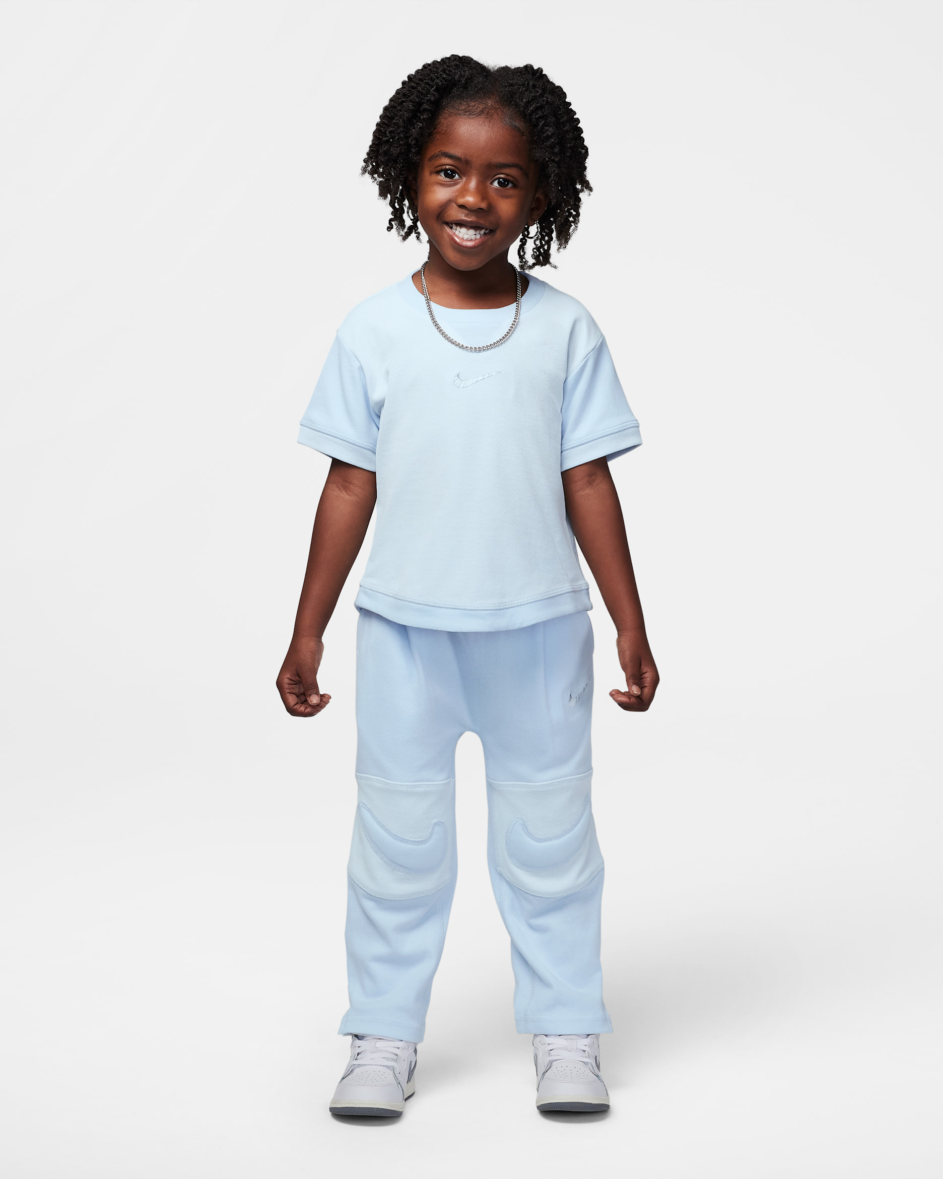 ナイキ レディー、セット！ ベビー Tシャツ アンド ジョガーパンツ セットアップ - ブルーティント