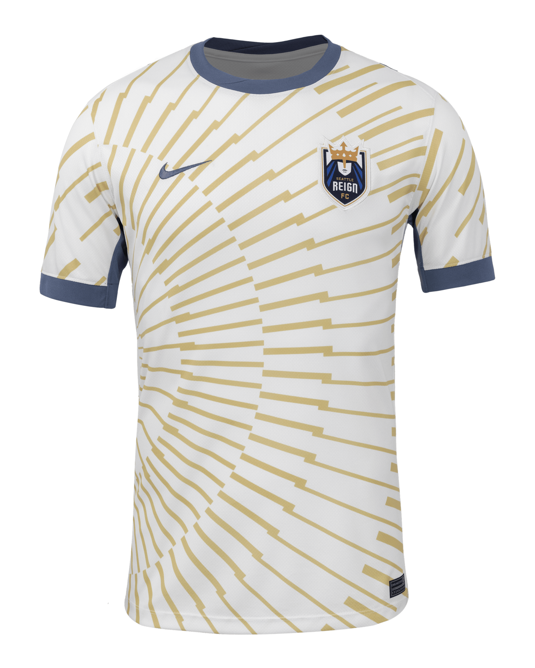 Seattle Reign FC 2025 Stadium Away Men's Nike Dri-FIT NWSL Replica Jersey - Summit White/Team Gold