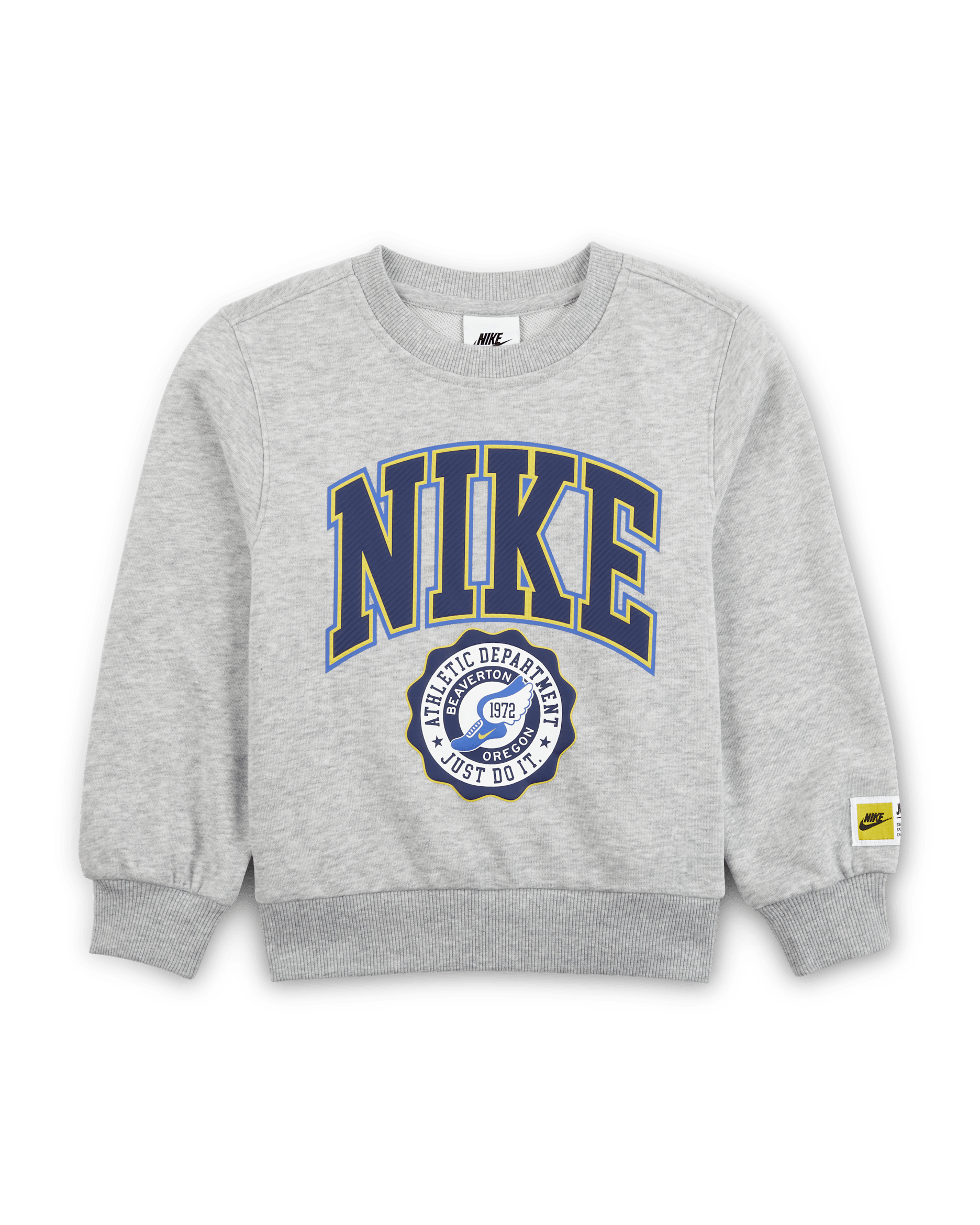 Conjunto de educación física para niños talla pequeña Nike Sportswear Sudadera de cuello redondo con gráfico - Gris humo claro