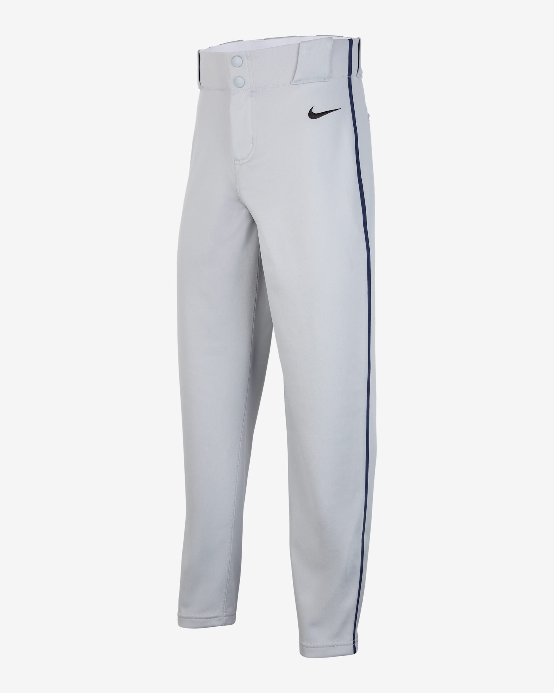 Pants de béisbol entubados para niños talla grande Nike Vapor Select 2 - Gris lobo/Azul marino medianoche/Negro