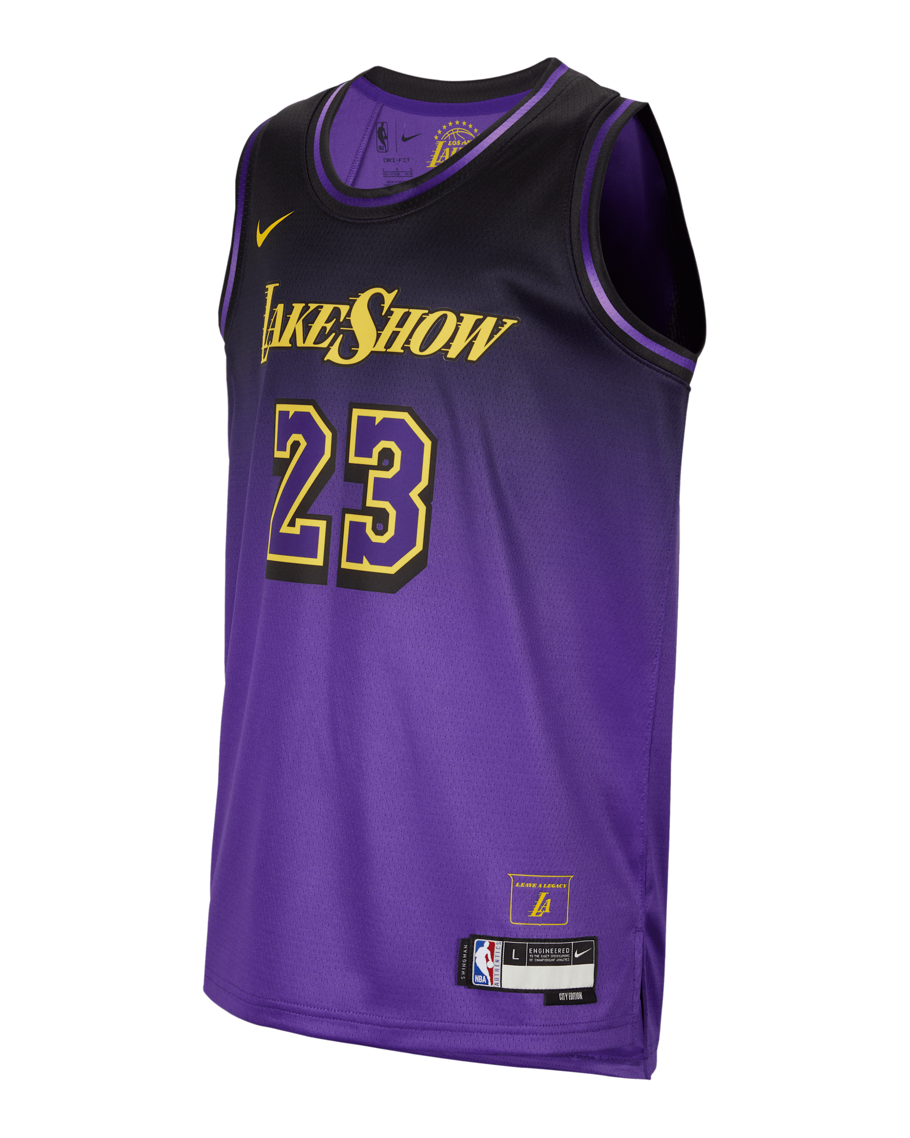 Φανέλα Nike Dri-FIT NBA Swingman LeBron James Λος Άντζελες Λέικερς 2024/25 City Edition για μεγάλα παιδιά - Field Purple