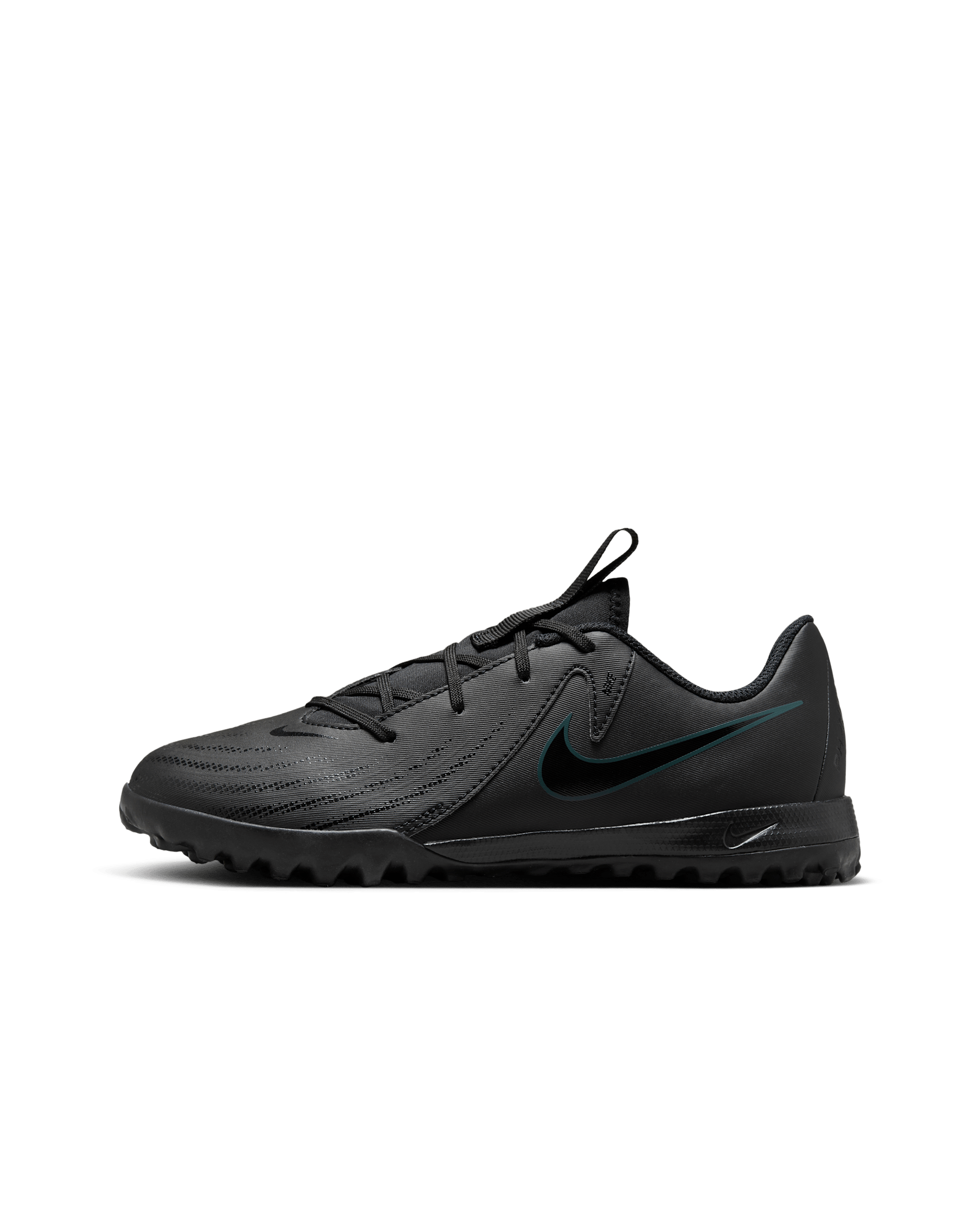 Nike Jr. Phantom GX 2 Academy Little/Big Kids' Turf Low-Top Soccer Shoes - Black/Deep Jungle/Black