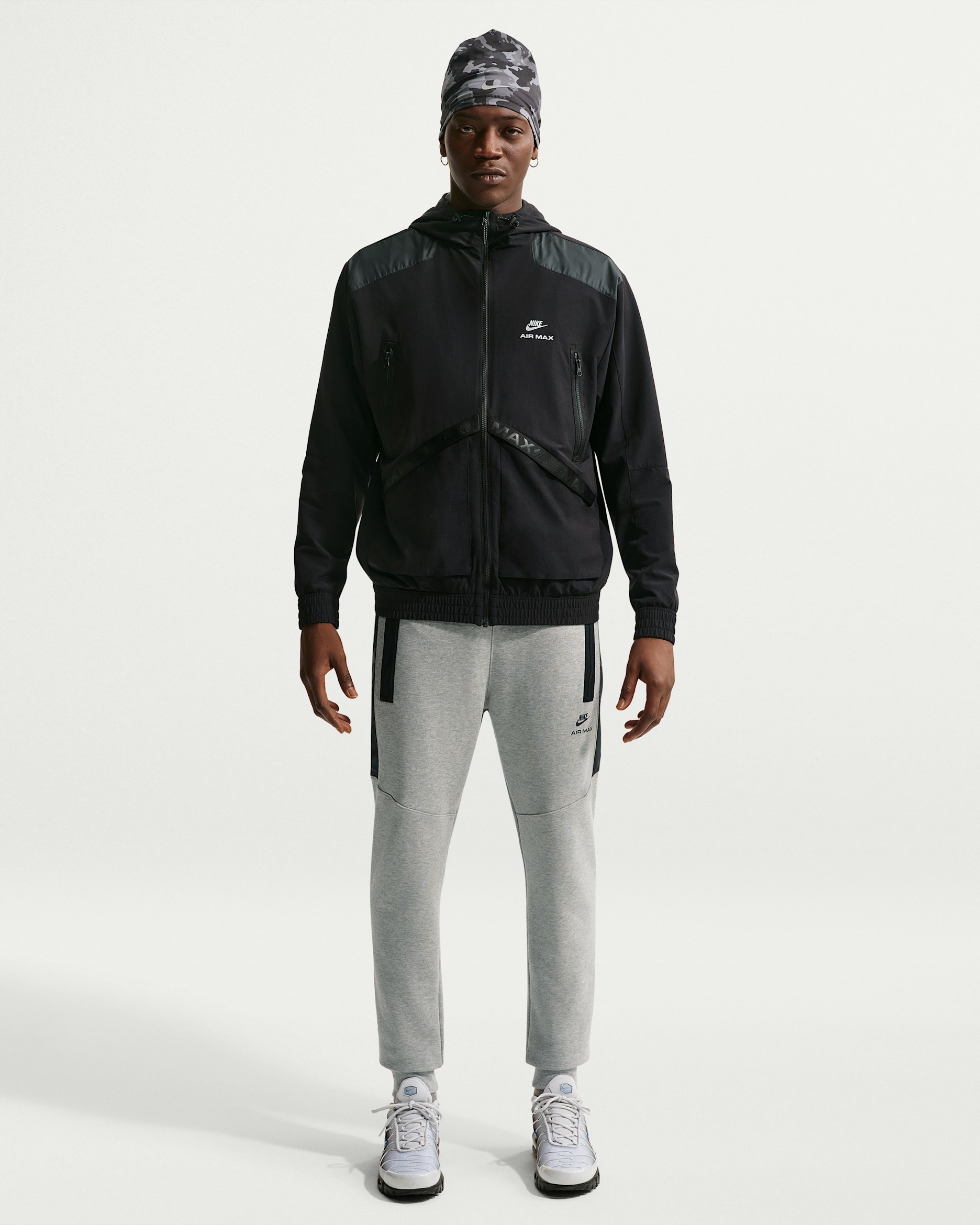 Pánské běžecké kalhoty Nike Sportswear Air Max - Dark Grey Heather/Anthracite/Bílá