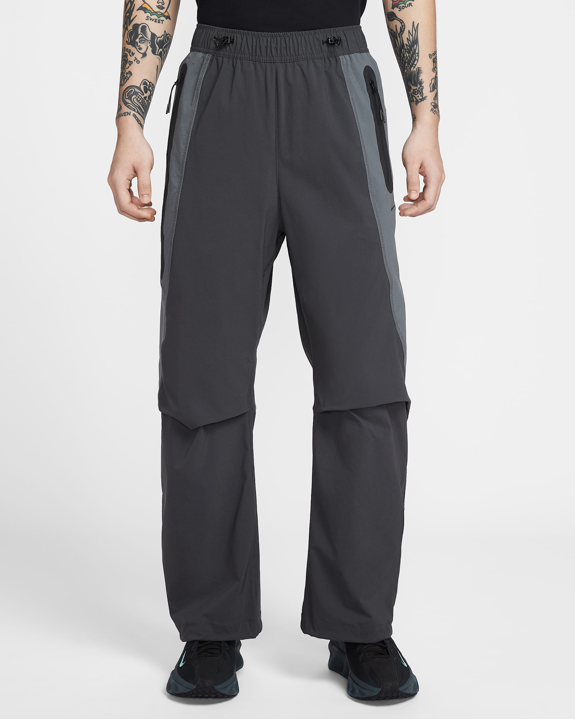 Nike Tech Men's Dri-FIT Woven Color-Block Pants - Anthracite/Iron Grey/Black