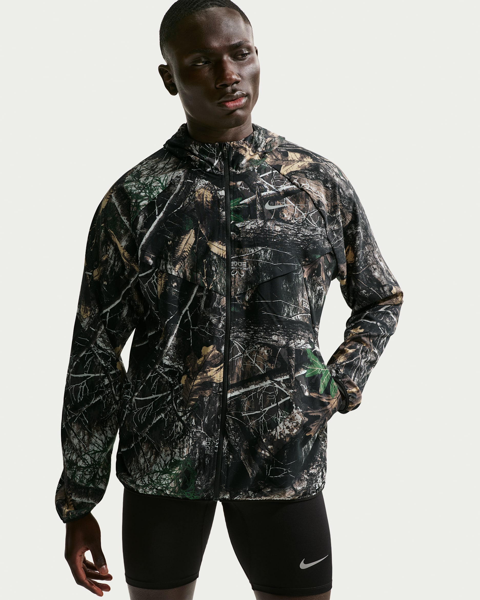 Casaco de running Dri-FIT Realtree® Nike Stride para homem - Anthracite/Preto