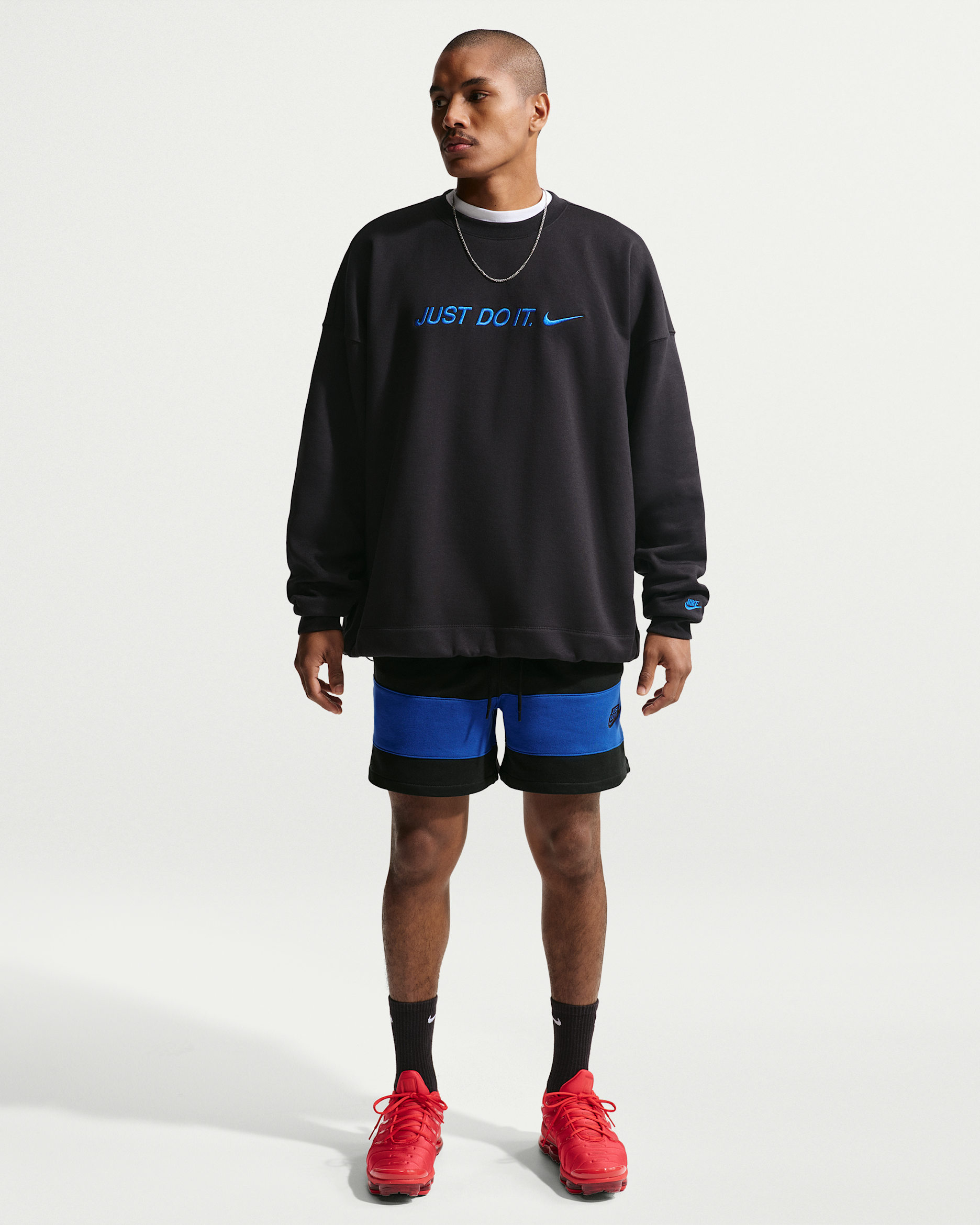 Nike Sportswear Club Men's French Terry Shorts - Black/Game Royal/Black/Game Royal