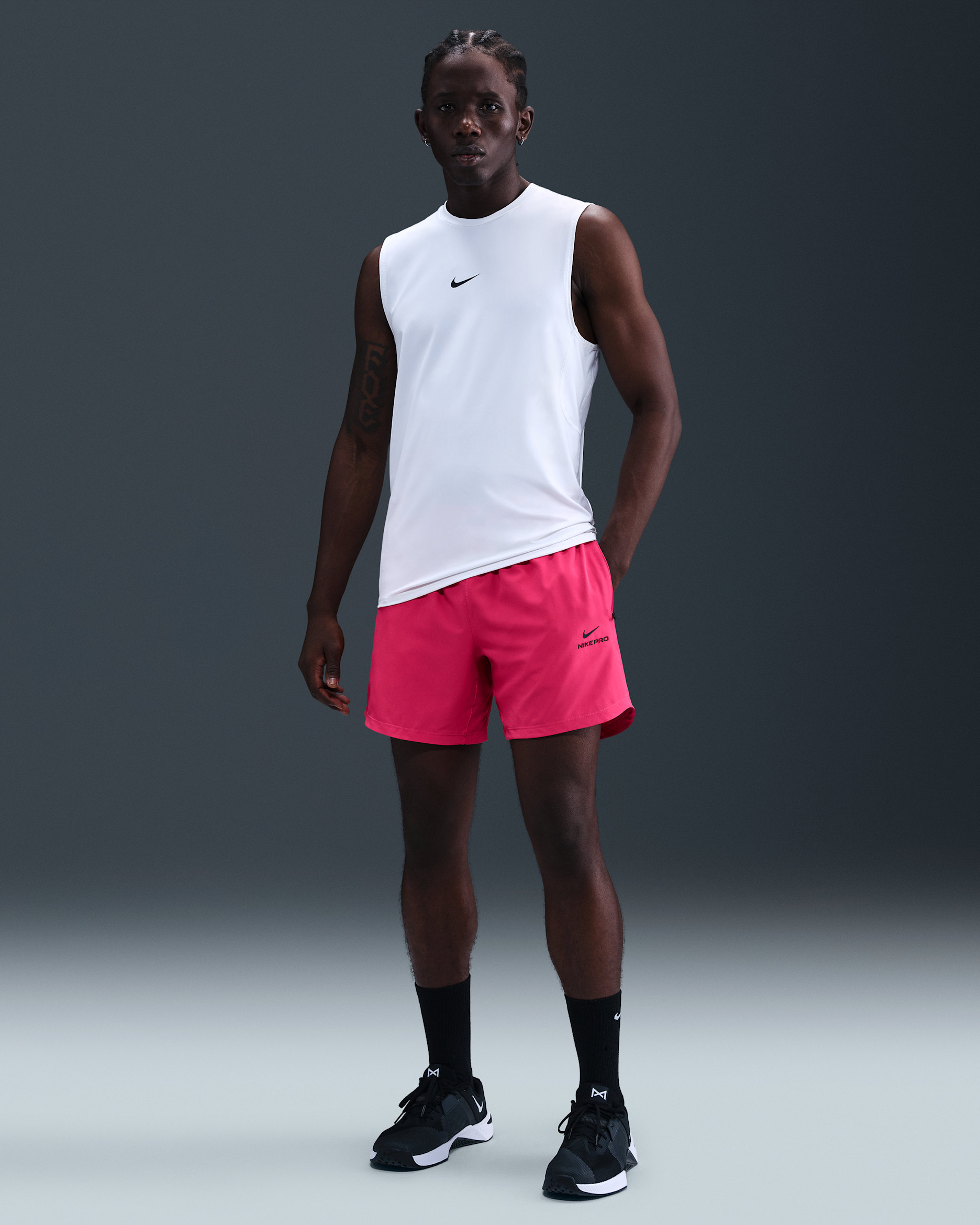 Nike Pro Training Men's Dri-FIT 6" Shorts - Rush Pink/Black