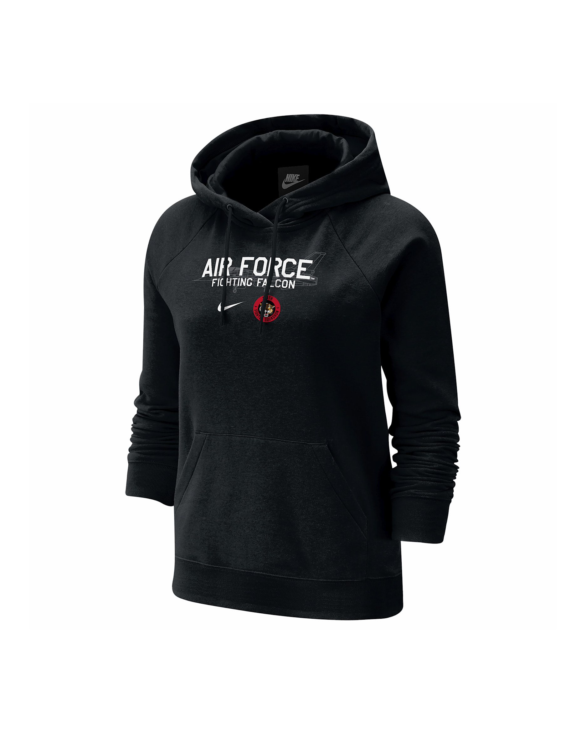Air Force Women's Nike College Varsity Fleece Hoodie - Black