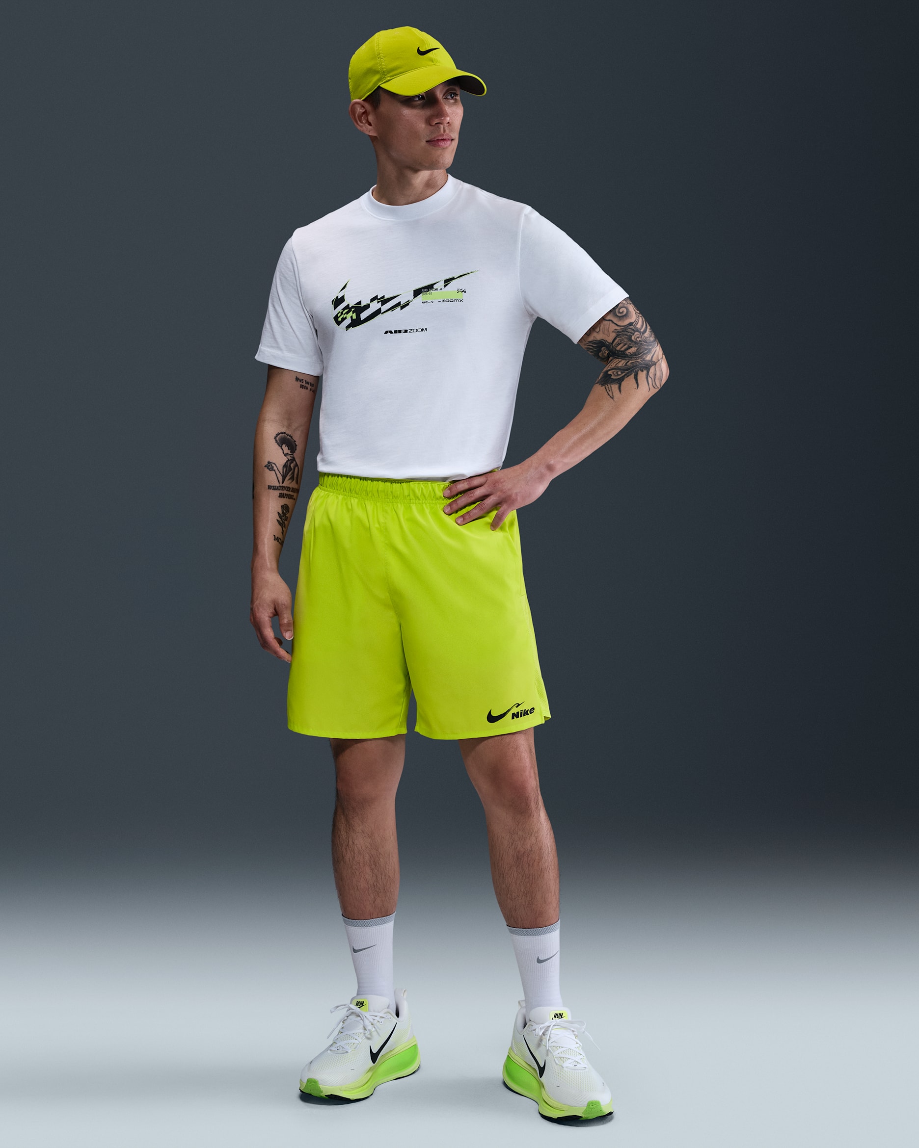 ナイキ チャレンジャー メンズ Dri-FIT 18cm ランニングショートパンツ - サイバー/オフノワール