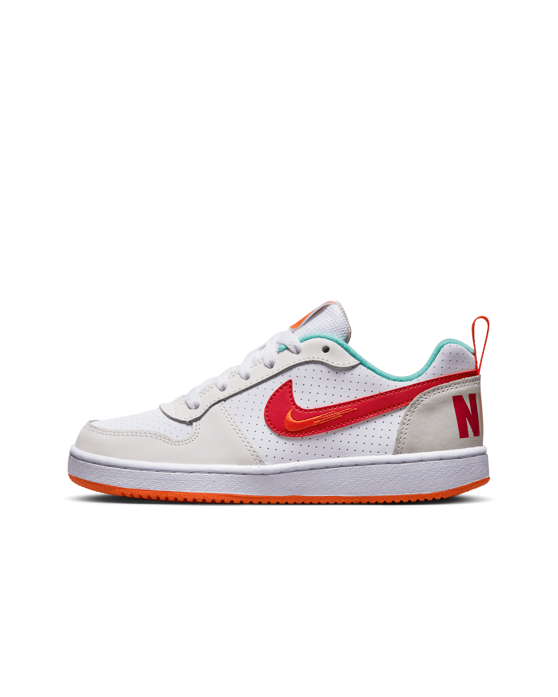 Nike Court Borough Low Older Kids' Shoes - White/White/Summit White/University Red