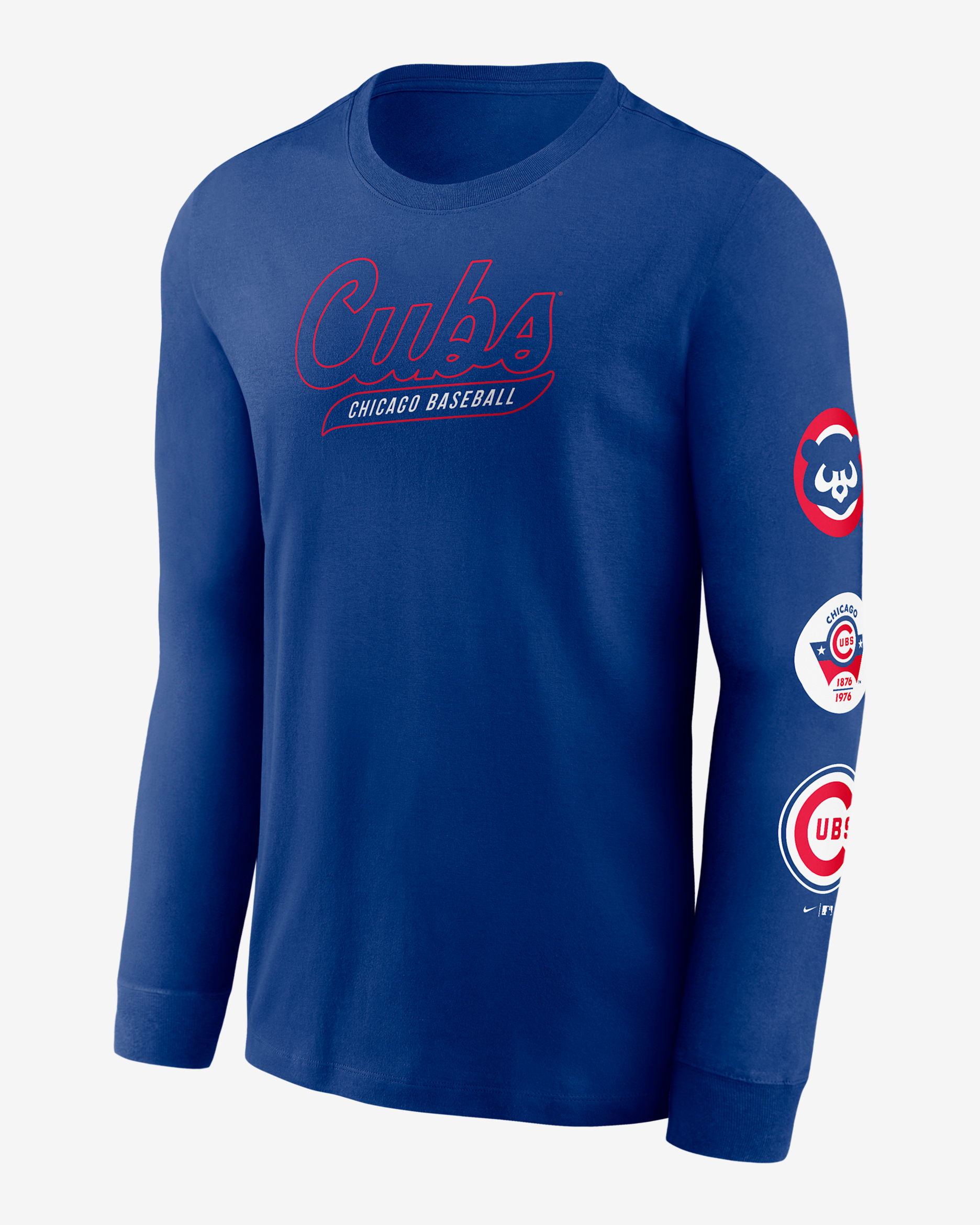 Playera de manga larga Nike de la MLB para hombre Chicago Cubs Cooperstown Knockout - Royal
