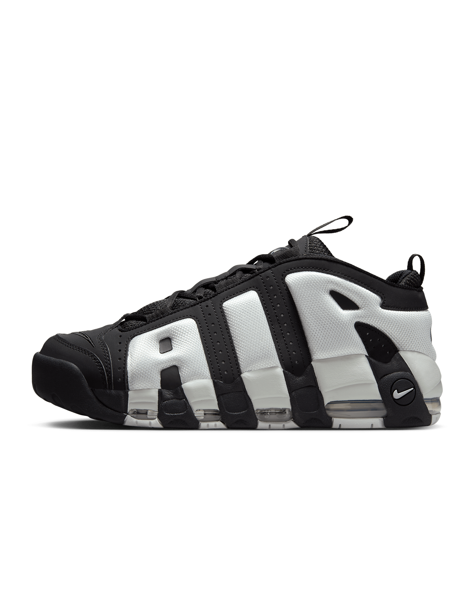 Nike Air More Uptempo Low Men's Shoes - Black/Metallic Silver/Photon Dust