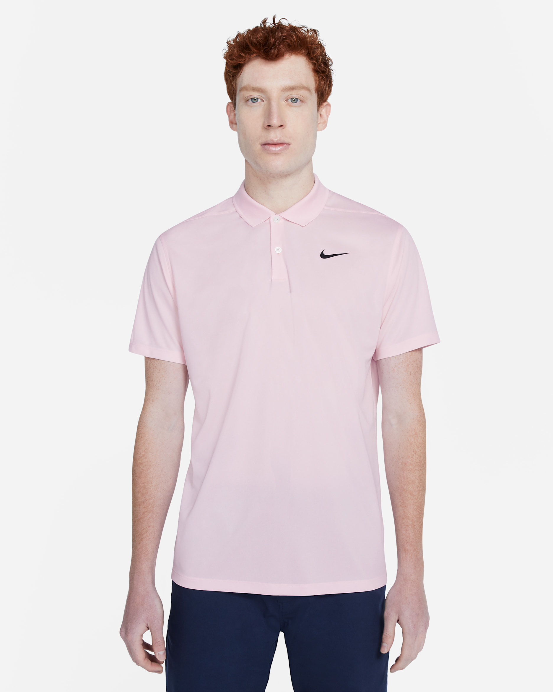 Nike Dri-FIT Victory Herren-Golf-Poloshirt - Pink Foam/Schwarz