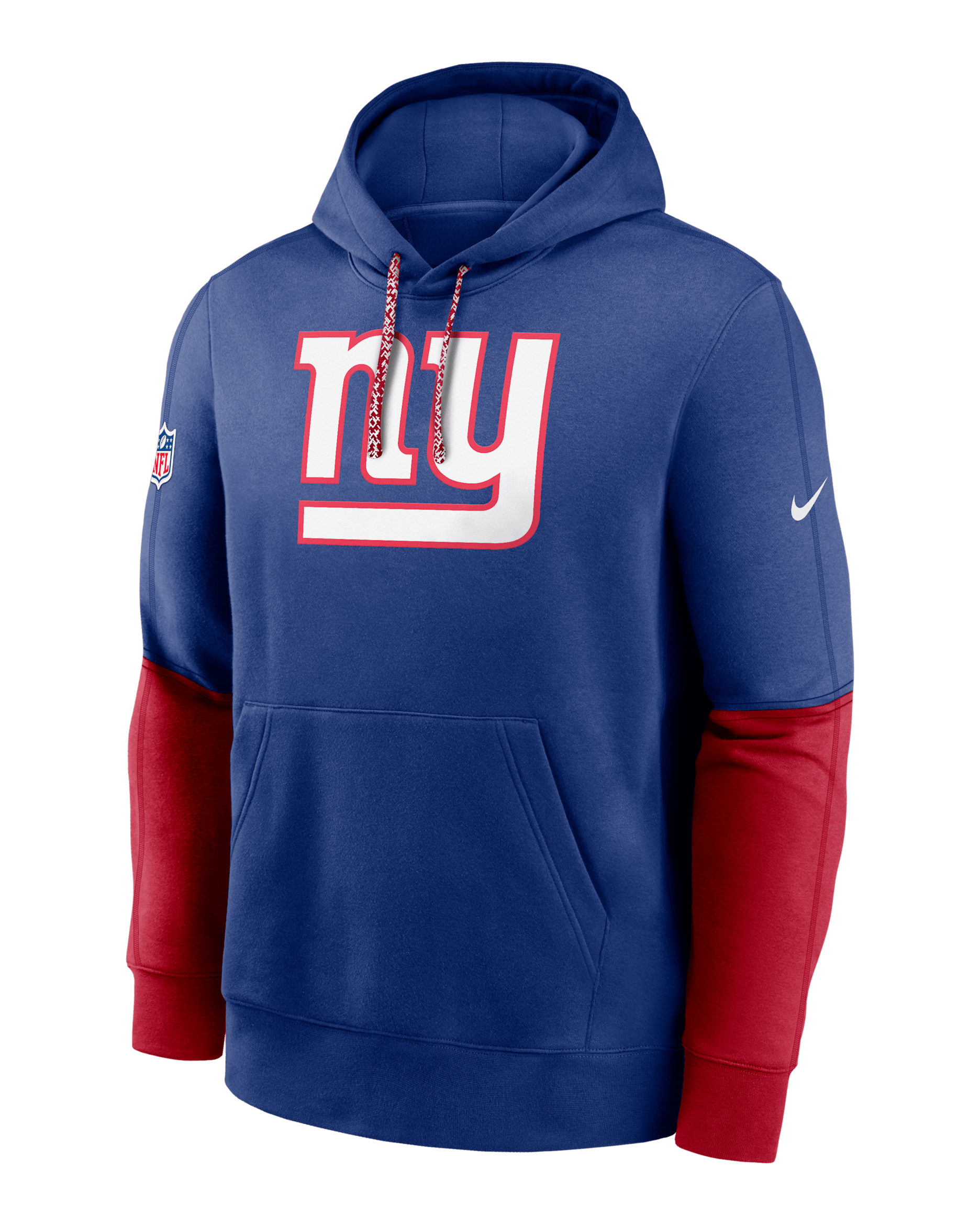 New York Giants Sideline Team Issue Club Men's Nike NFL Pullover Hoodie - Rush Blue
