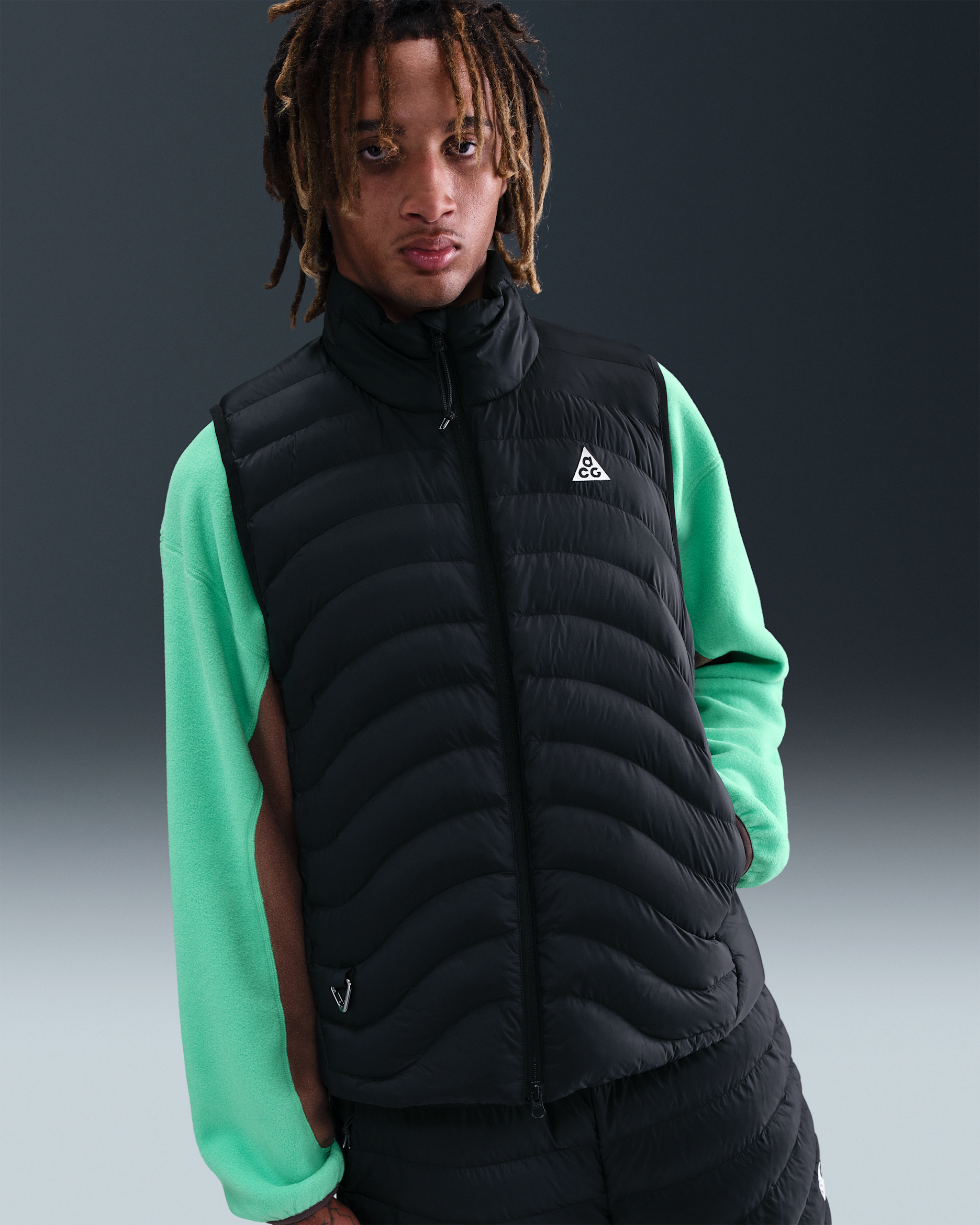 Veste sans manches Therma-FIT ADV Nike ACG « Lava Flow » pour homme - Noir/Noir/Noir/Summit White