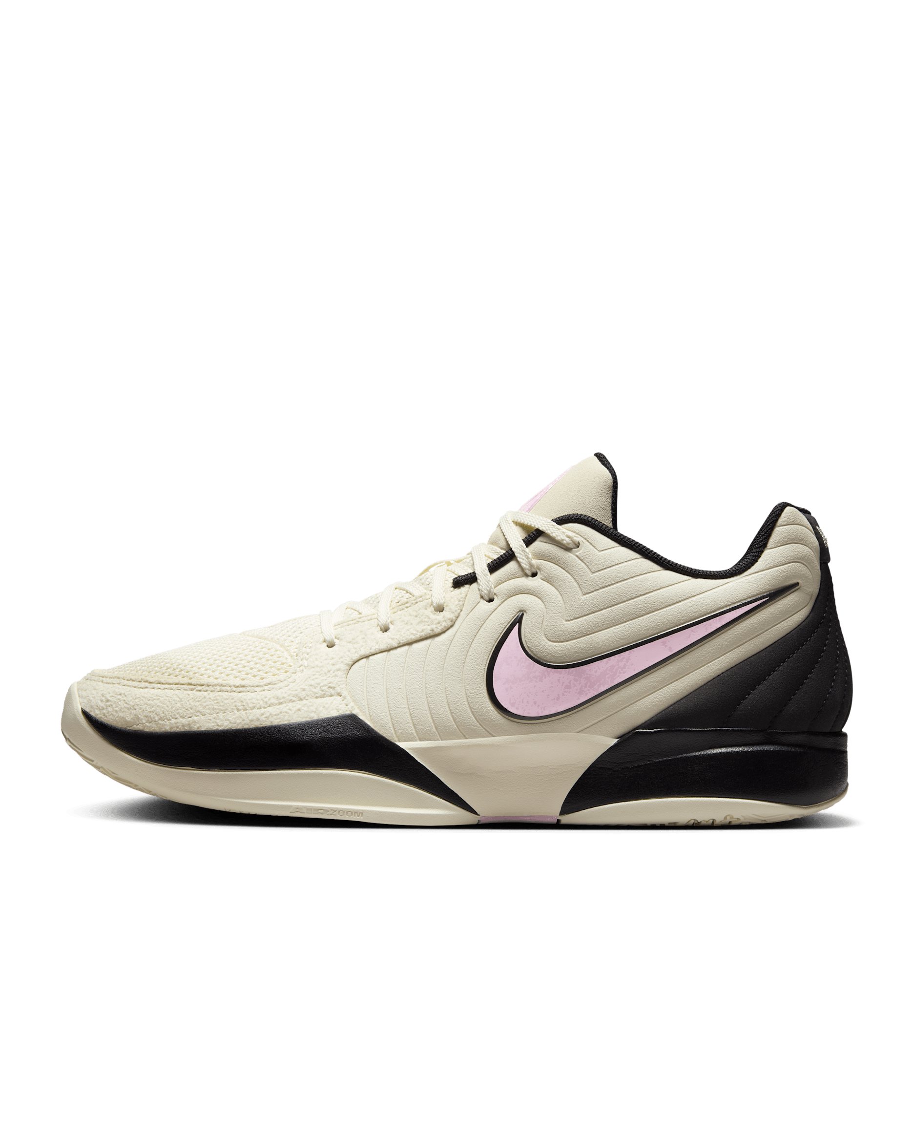 Tenis de básquetbol Ja 2 - Leche de coco/Negro/Ágata melocotón/Espuma rosa