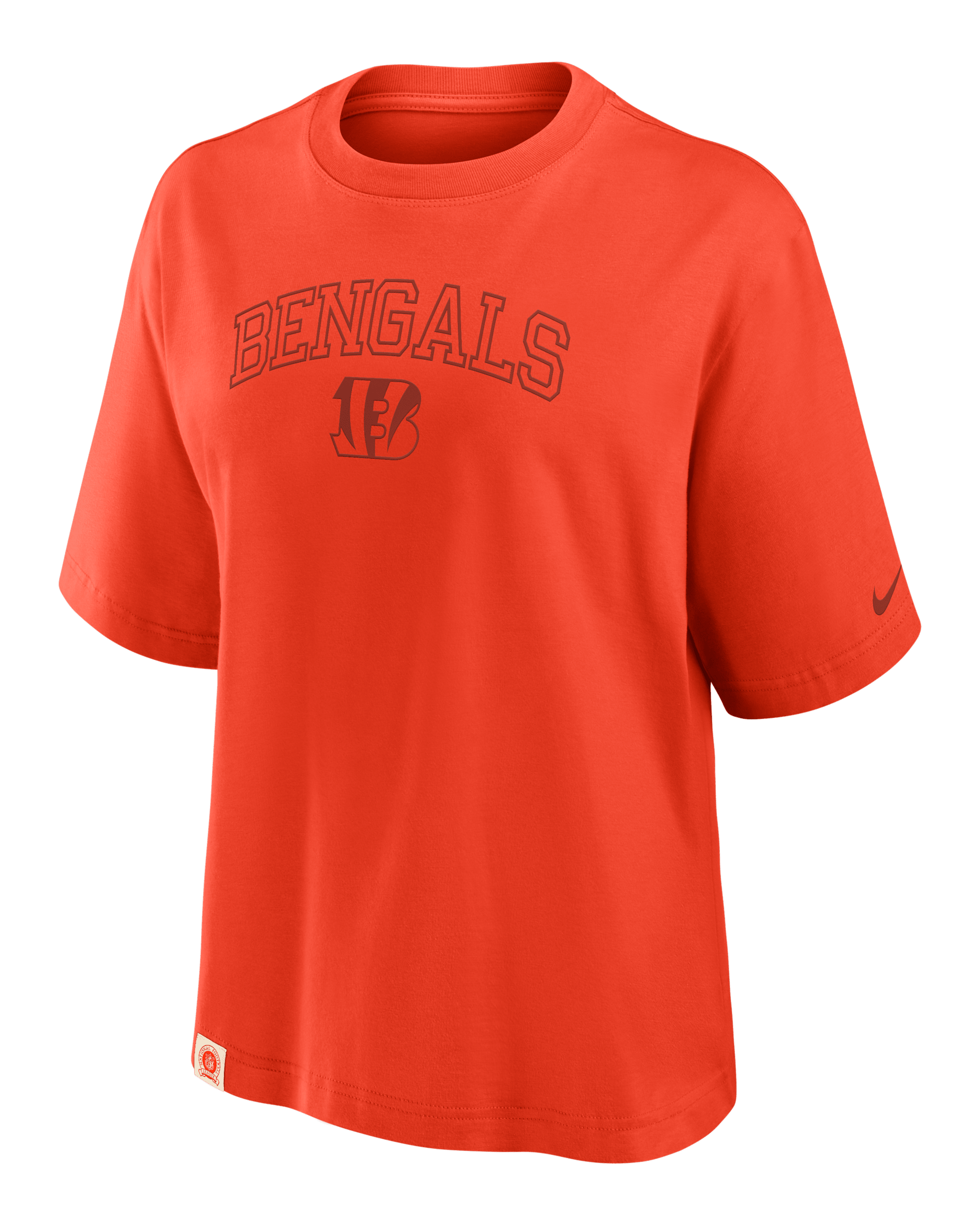 Cincinnati Bengals Arch Boxy Women's Nike NFL T-Shirt - Team Orange