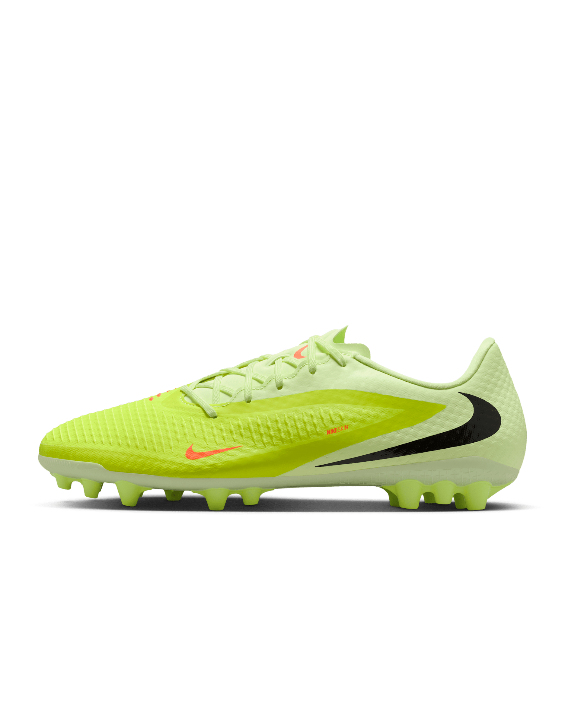 Nike Phantom 6 Low Academy Artificial-Grass Football Boot - Hyper Crimson/Limelight/Black