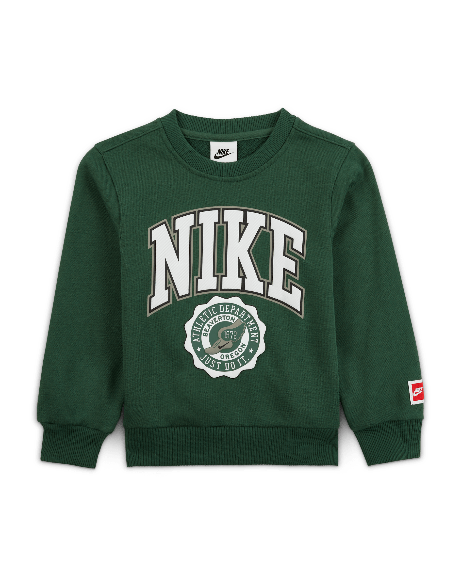 Conjunto de educación física para niños talla pequeña Nike Sportswear Sudadera de cuello redondo con gráfico - Abeto