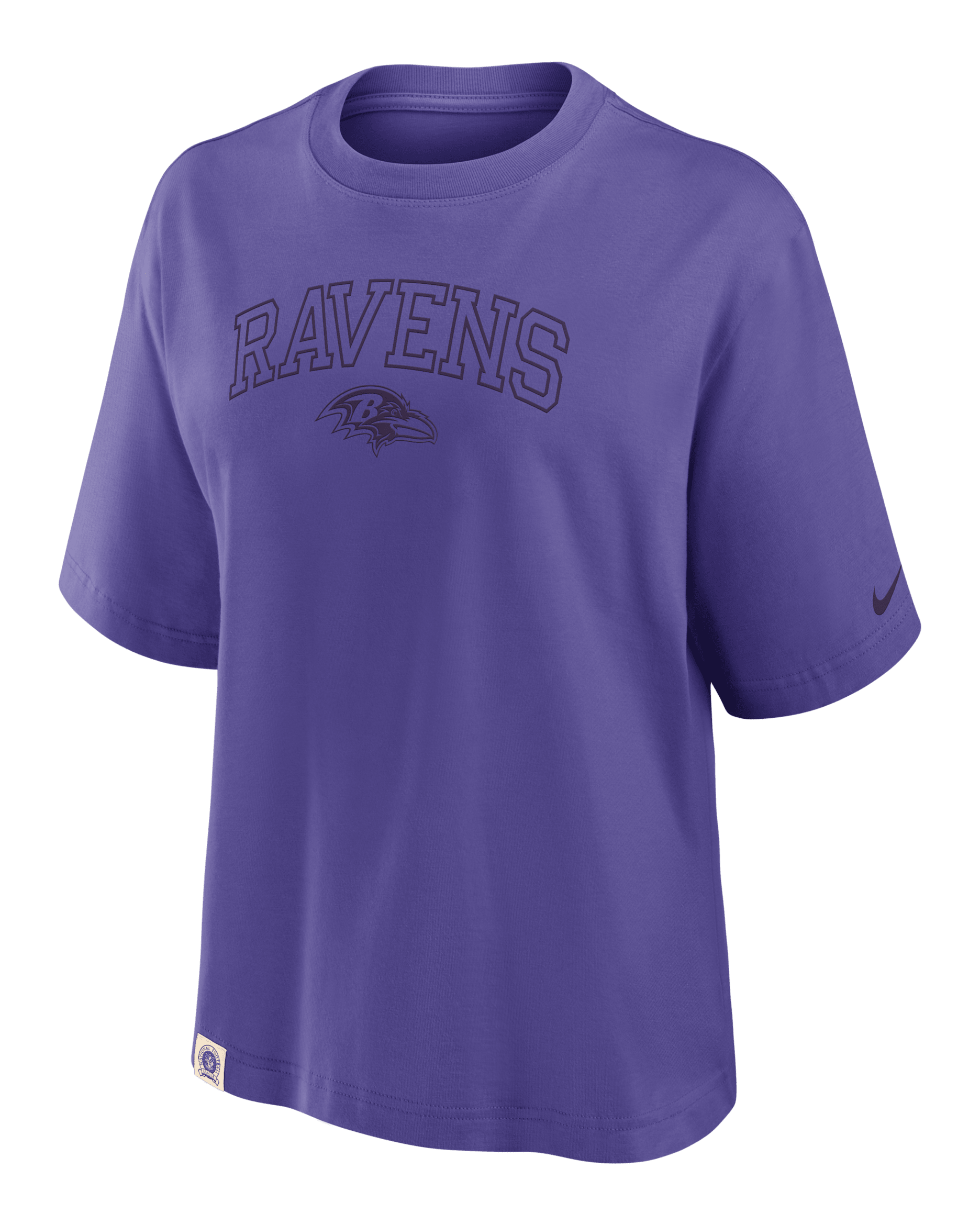 Baltimore Ravens Arch Boxy Women's Nike NFL T-Shirt - Dark Iris