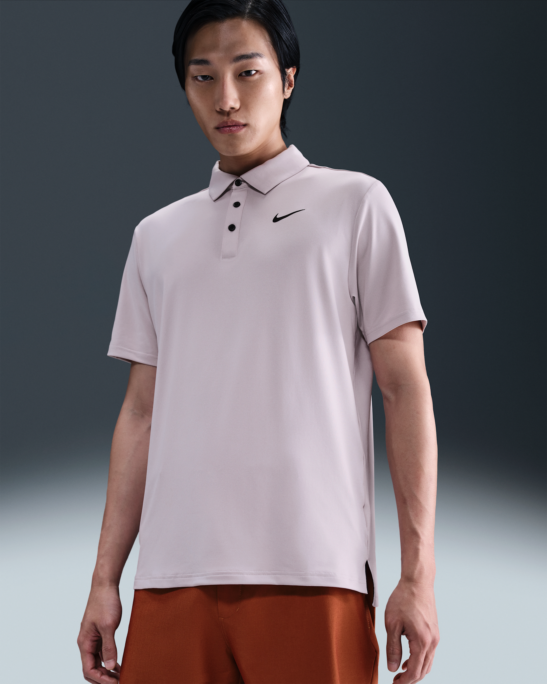 Nike Tour Men's Dri-FIT Heathered Golf Polo - Platinum Violet/Black