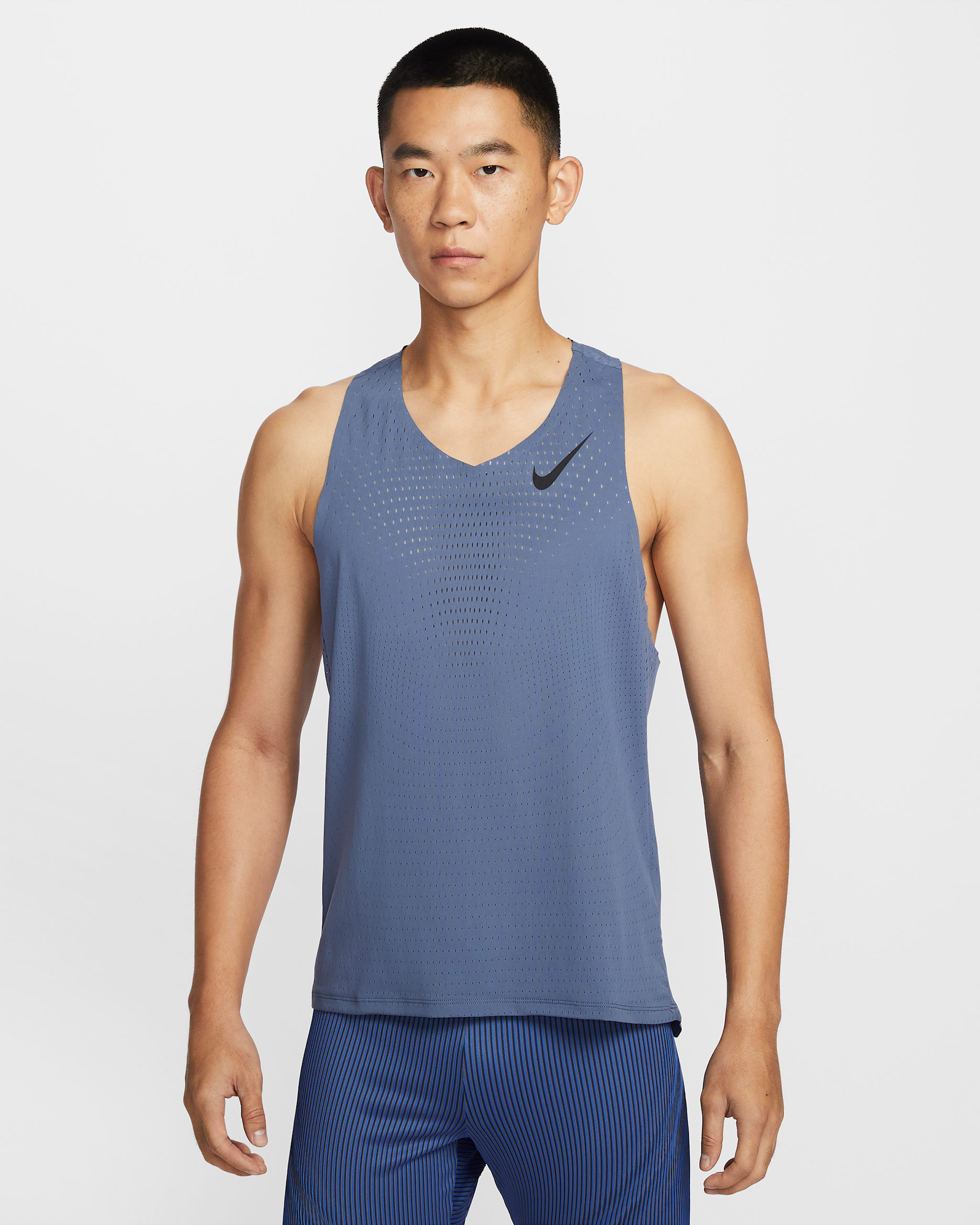 Nike AeroSwift Men's Dri-FIT ADV Running Vest - Diffused Blue/Black