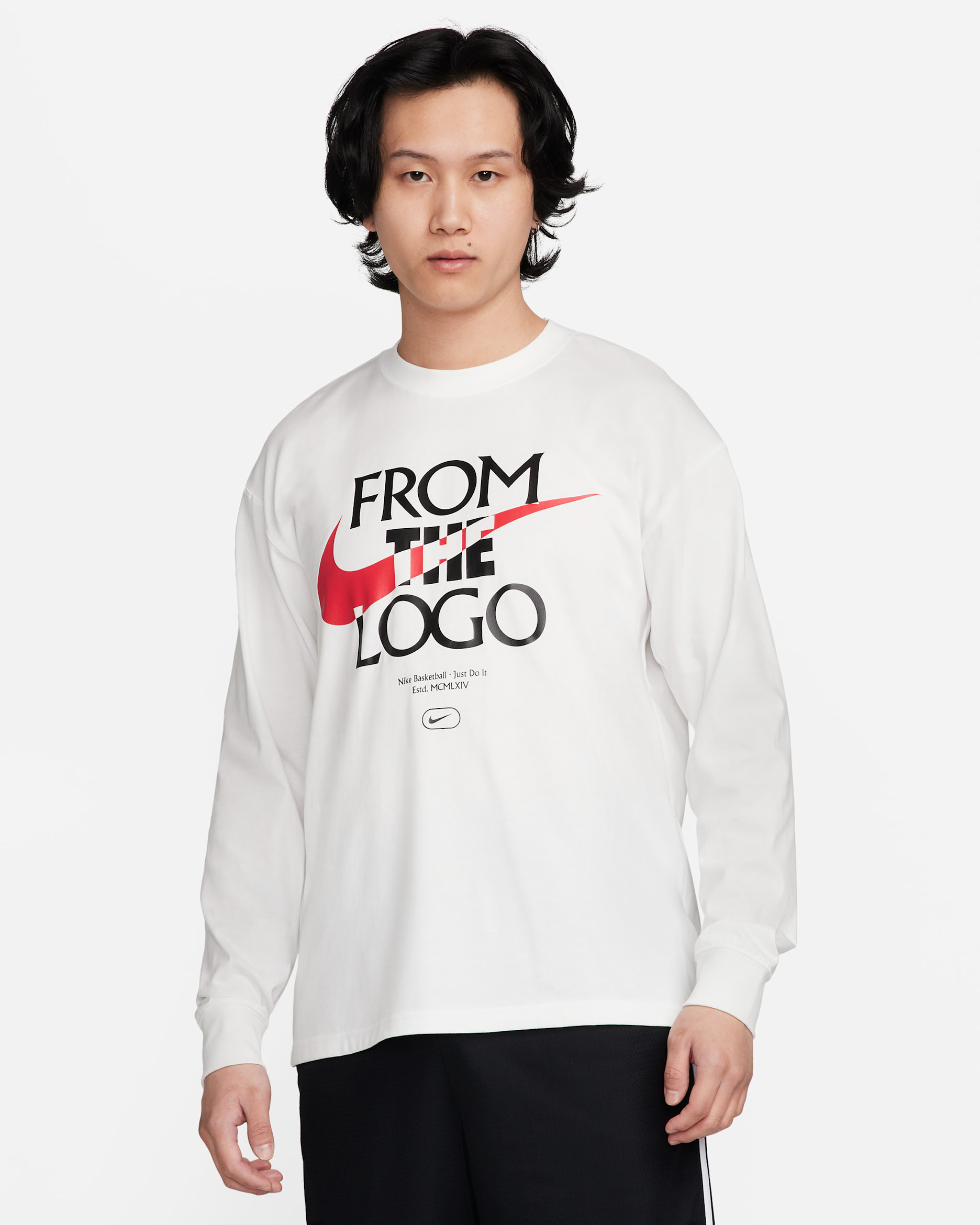 Nike Max90 Men's Long-Sleeve Basketball T-Shirt - Summit White