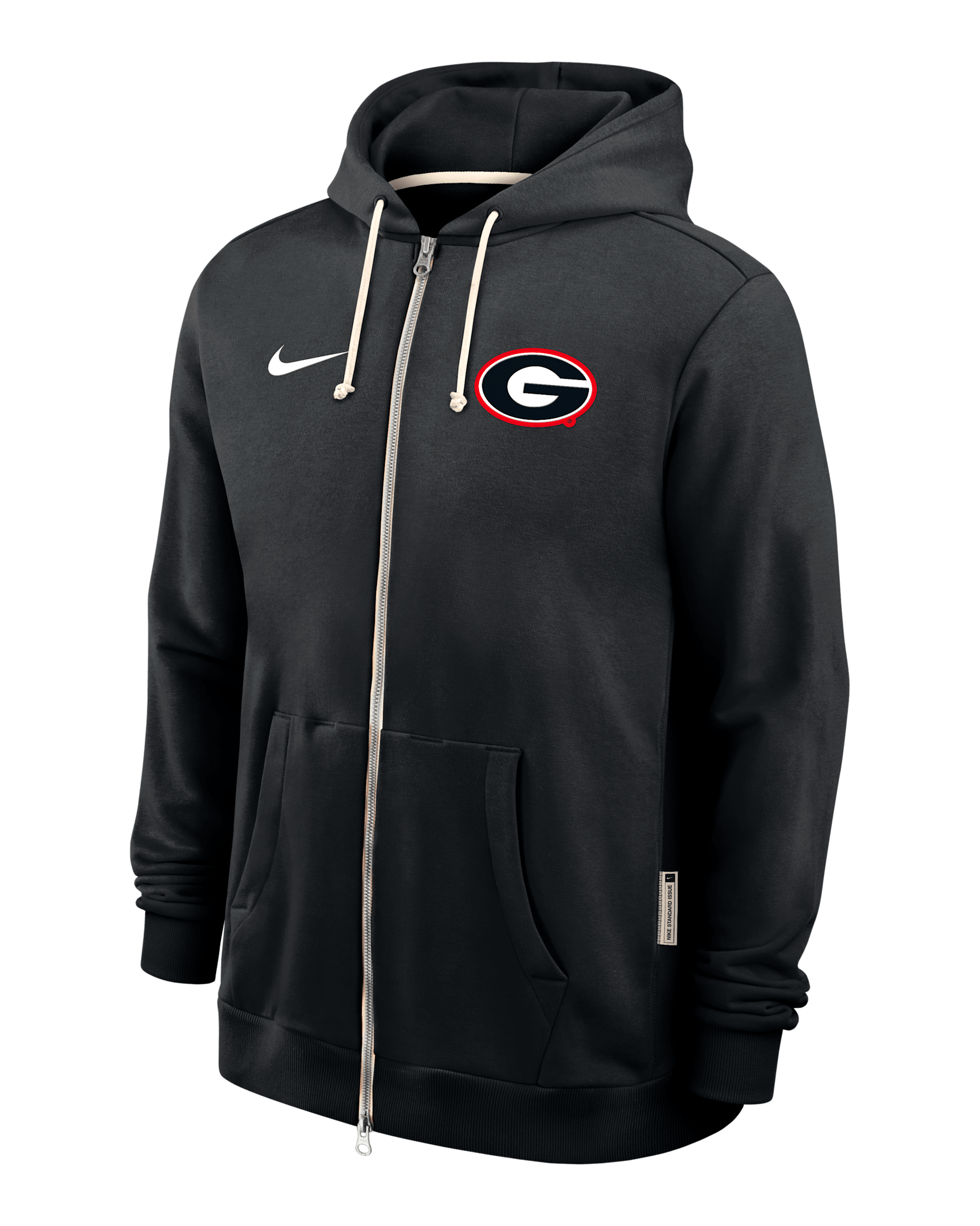 Georgia Sideline Men's Nike Dri-FIT College Full-Zip Hoodie - Black