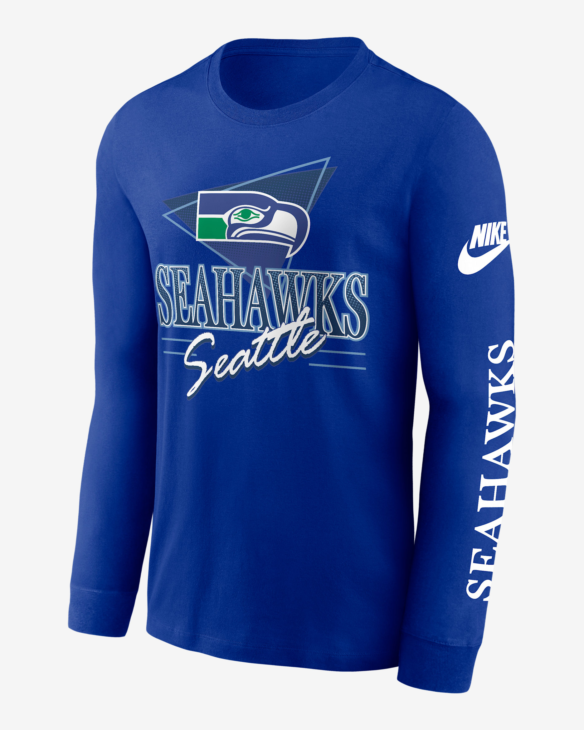 Seattle Seahawks Rewind Men's Nike NFL Long-Sleeve T-Shirt - Old Royal