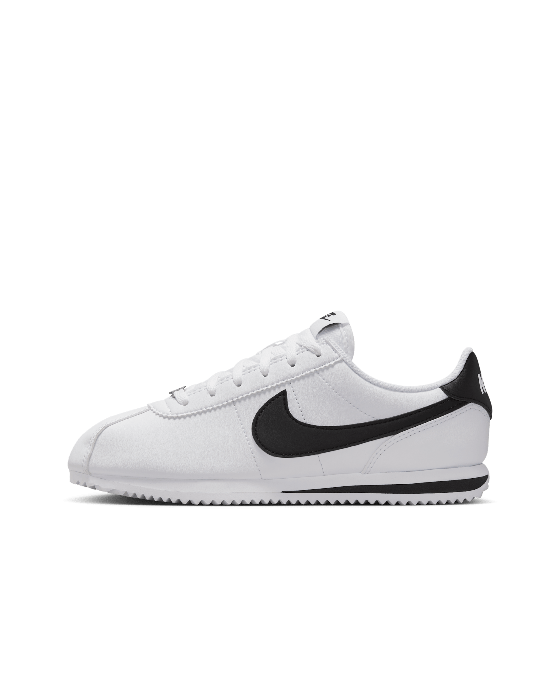 Nike Cortez 大童鞋款 - 白色/黑色