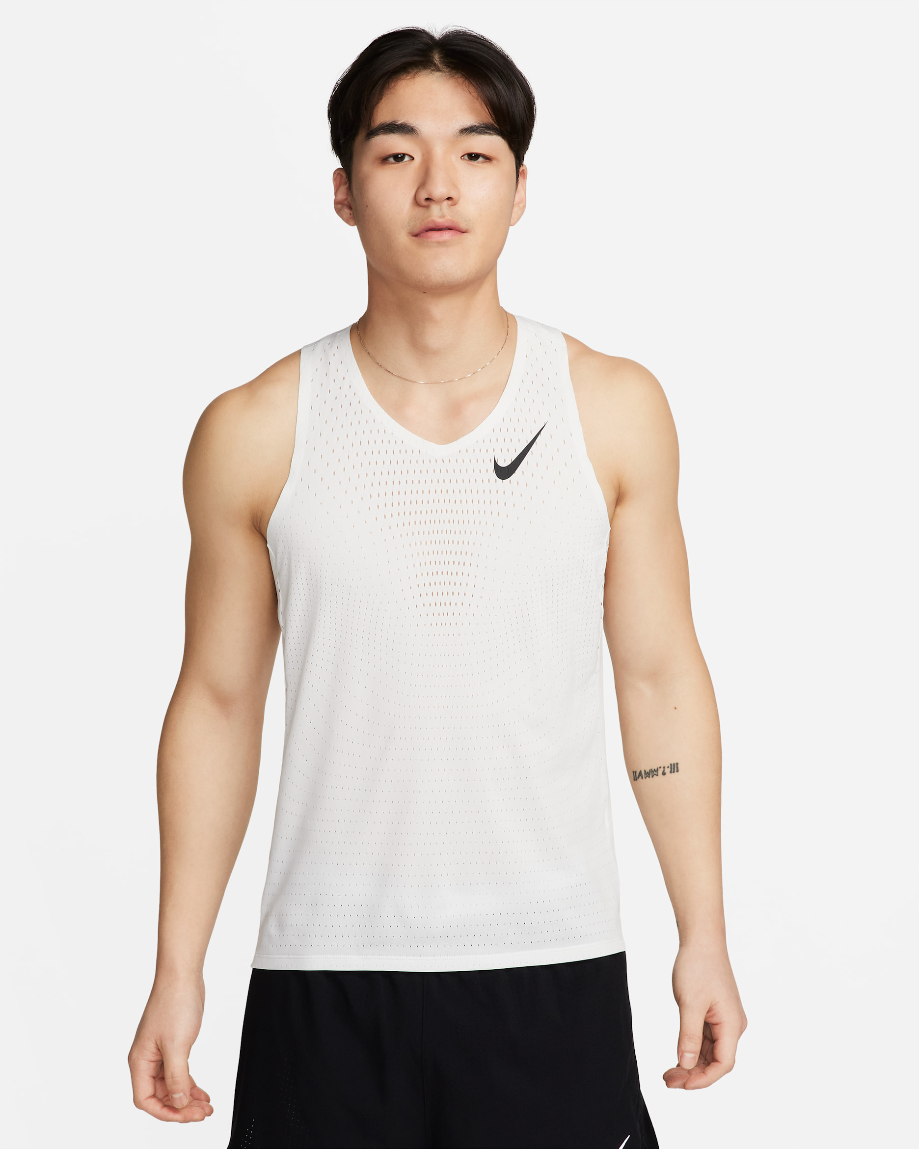 Nike AeroSwift Men's Dri-FIT ADV Running Vest - Summit White/Black